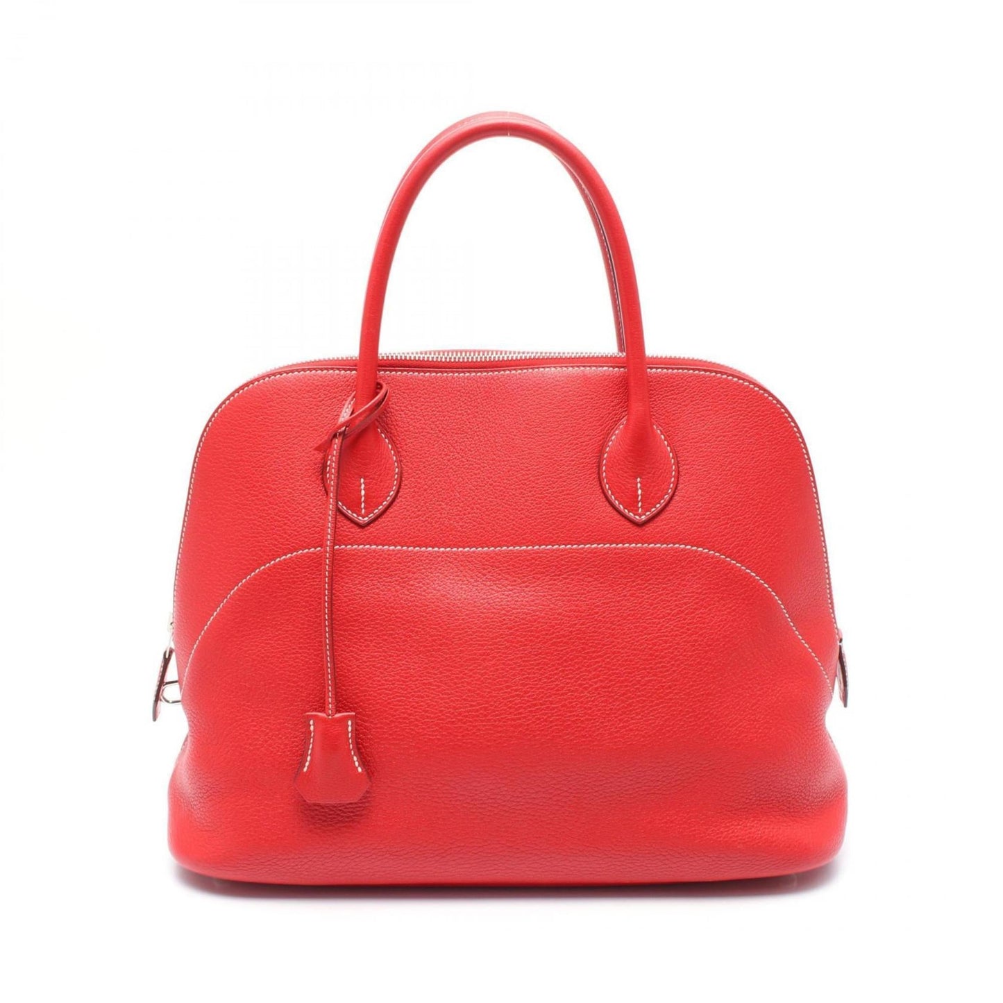Hermes Red Color Vermilion Taurillon Clemence Leather Handbag ( )