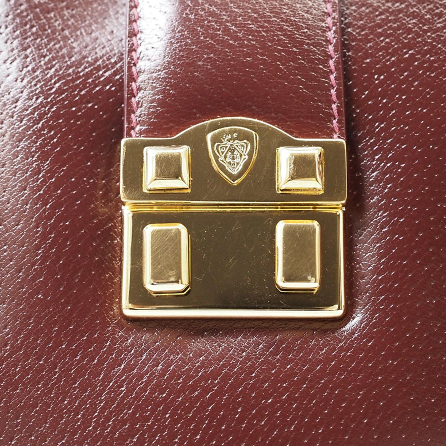 Gucci Bordeaux Leather Handbag ( )