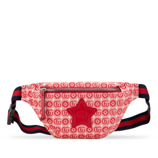 Gucci Red Color Canvas Leather Sling Bag ( )