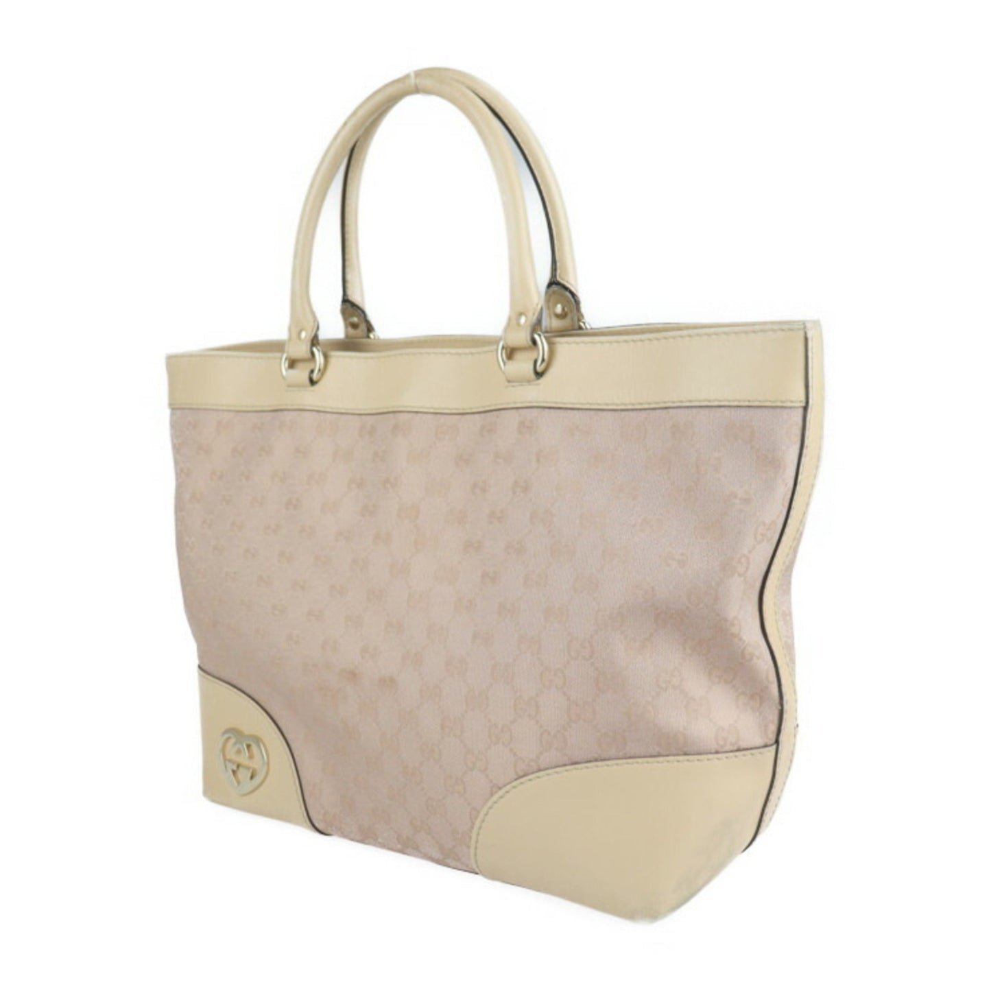 Gucci Leather Canvas Handbag
