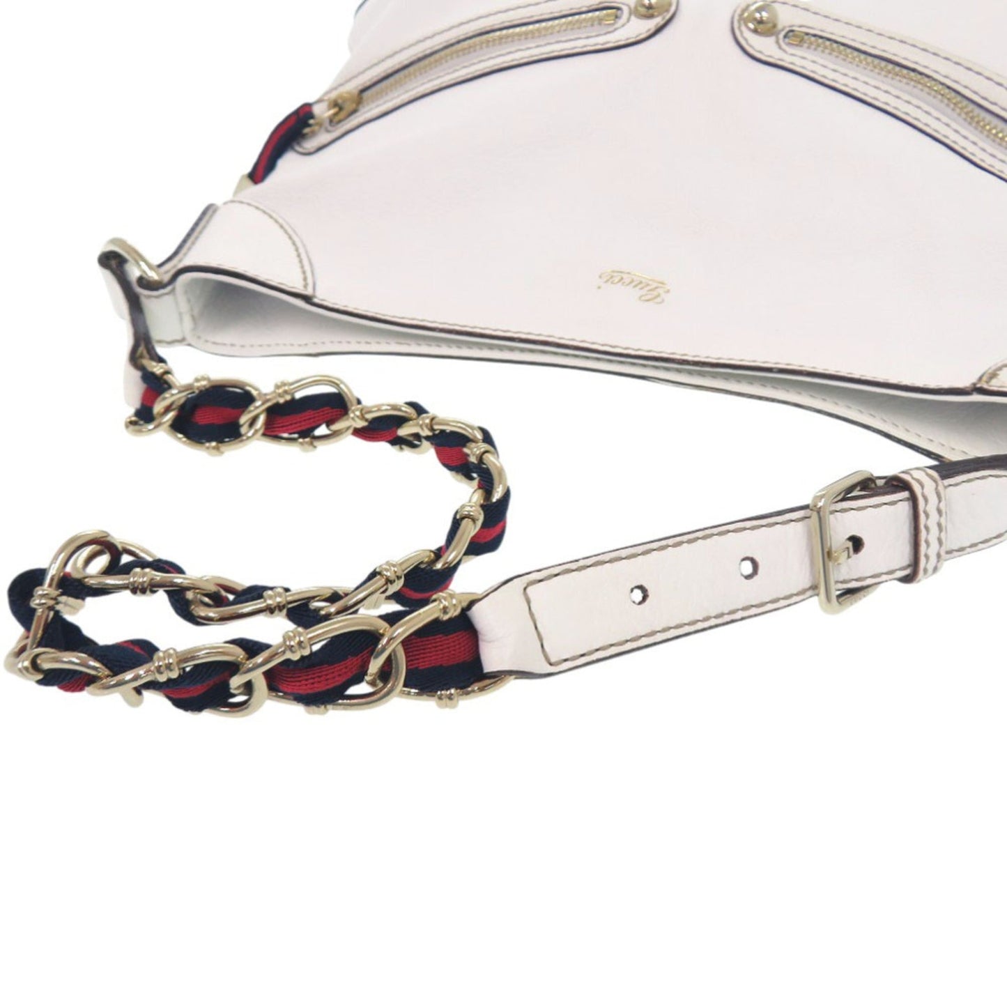 Gucci White Leather Shoulder Bag ( )