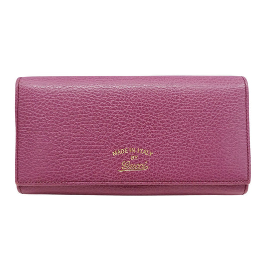 Gucci Purple Leather Long Wallet (Bi-Fold) ( )