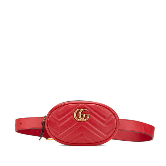 Gucci Gg Marmont Red Color Leather Sling Bag ( )
