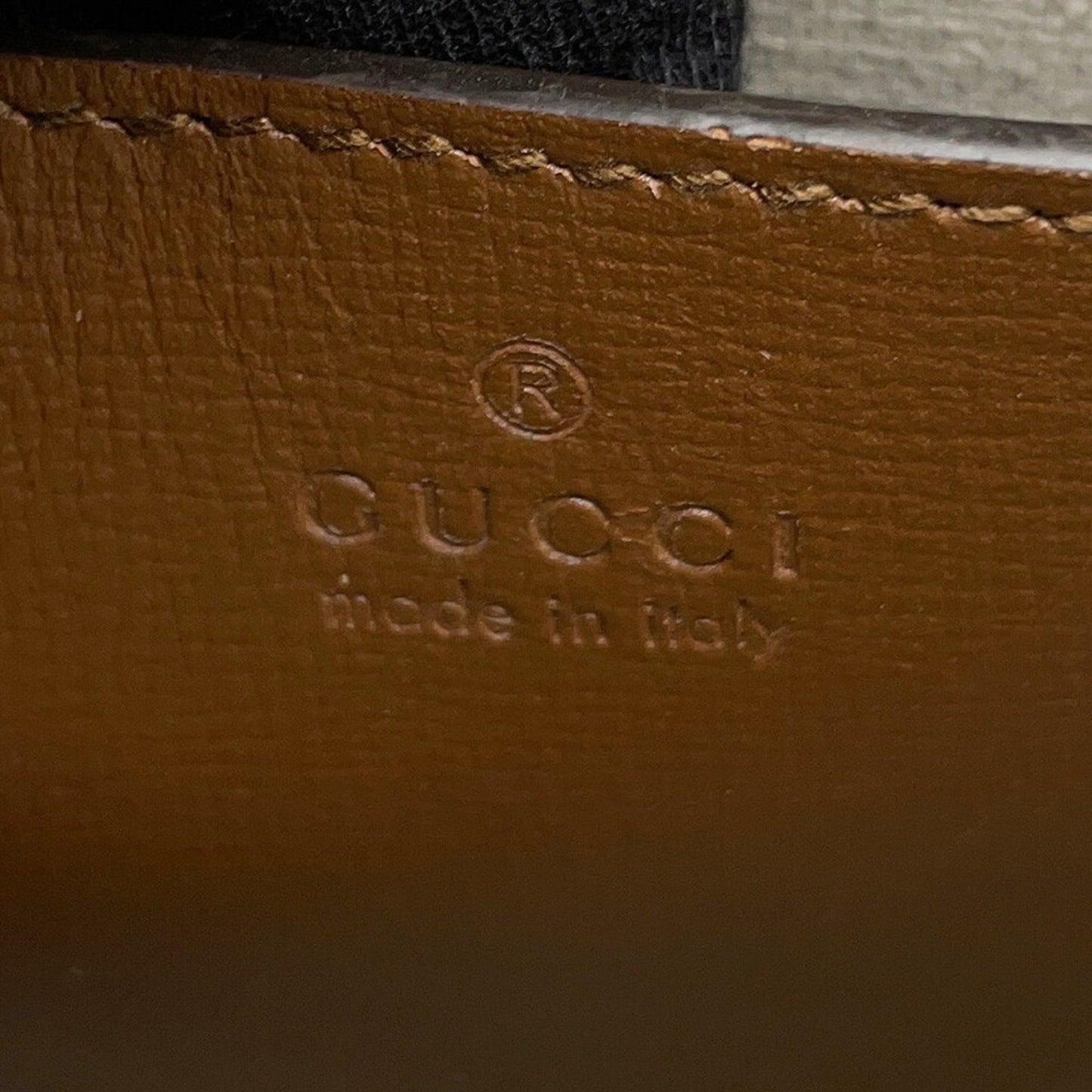 Gucci Beige Brown Gg Supreme Leather Messenger Bag Shoulder Bag ( )
