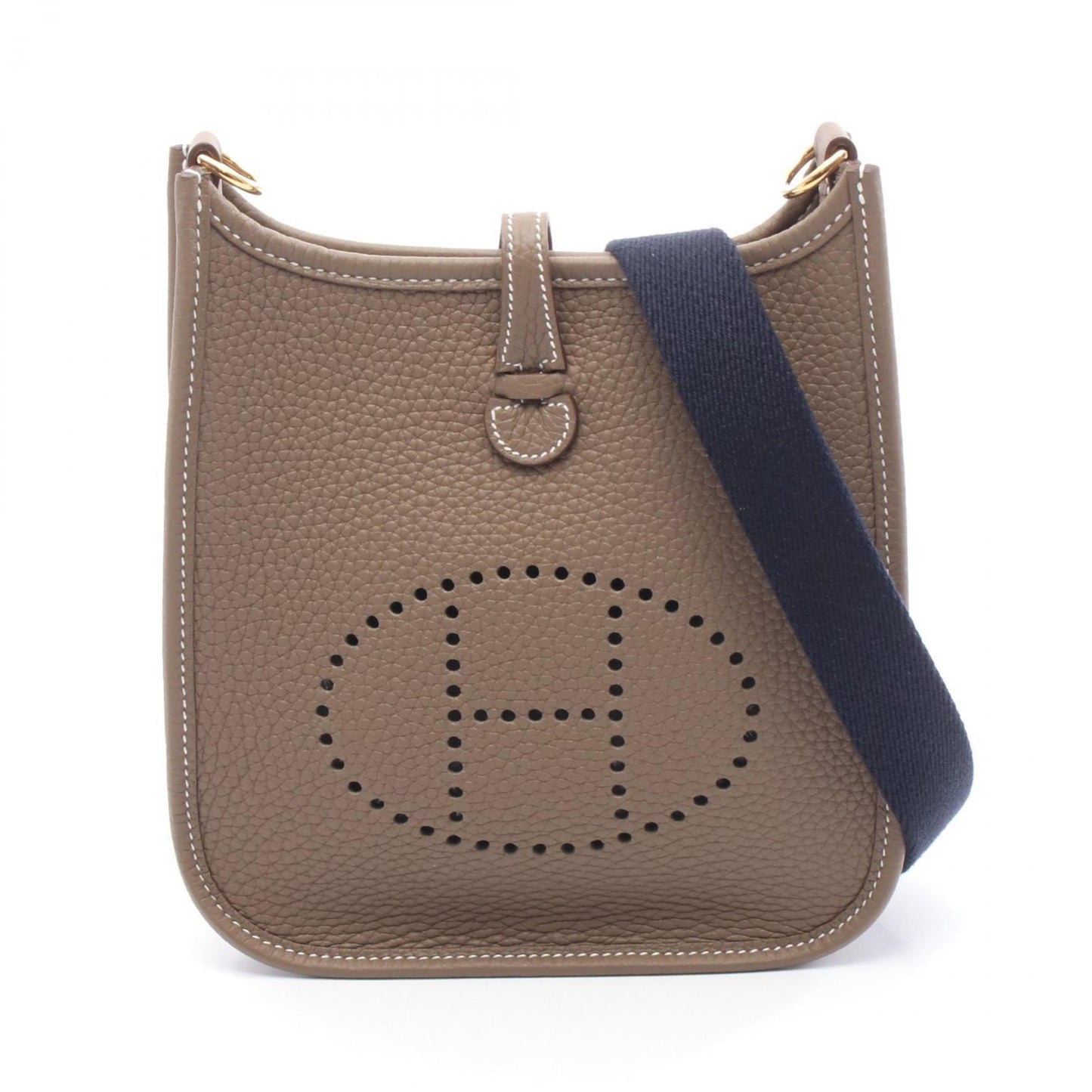 Hermes Evelyne Brown Taurillon Clemence Leather Shoulder Bag ( )