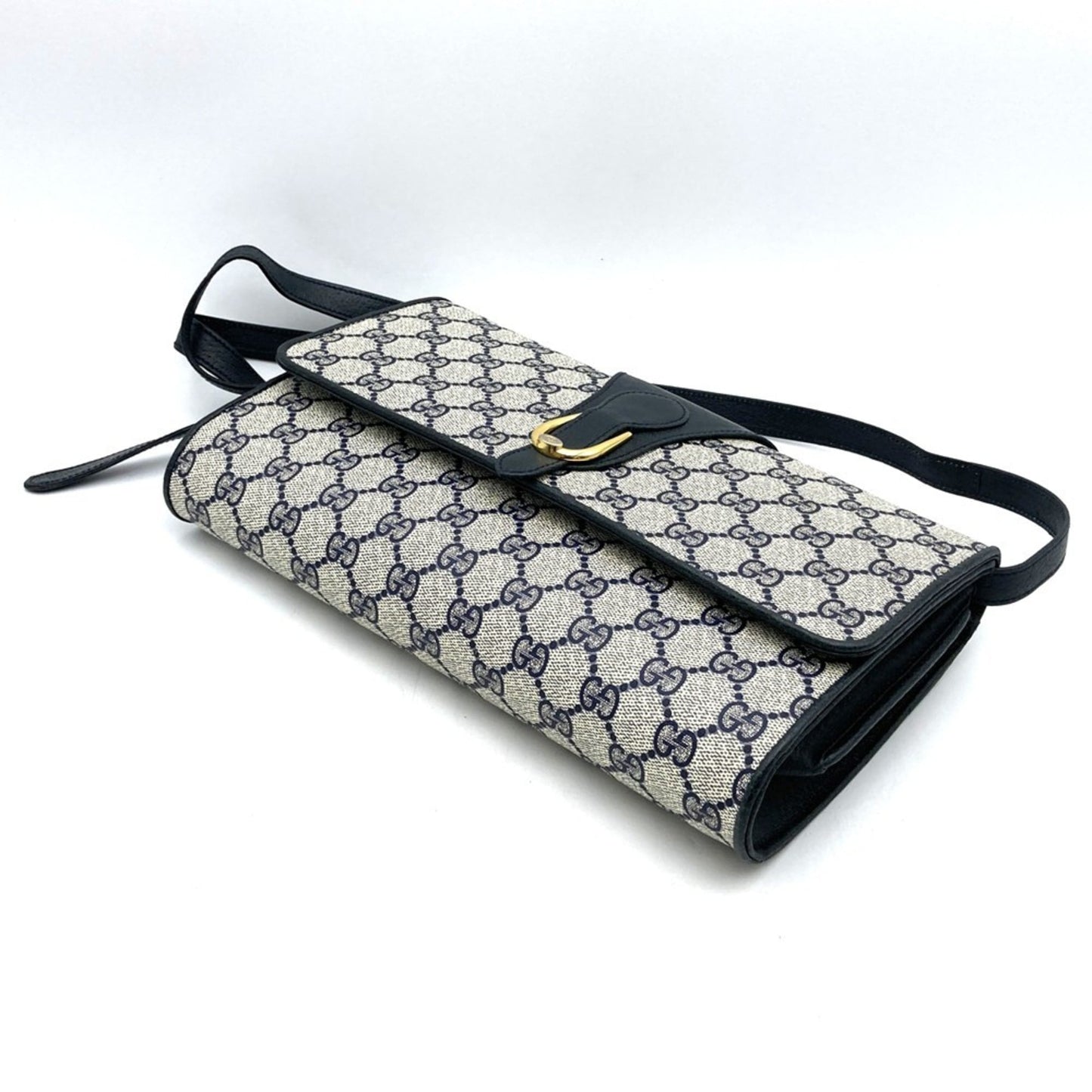 Gucci Navy Gg Supreme Shoulder Bag ( )