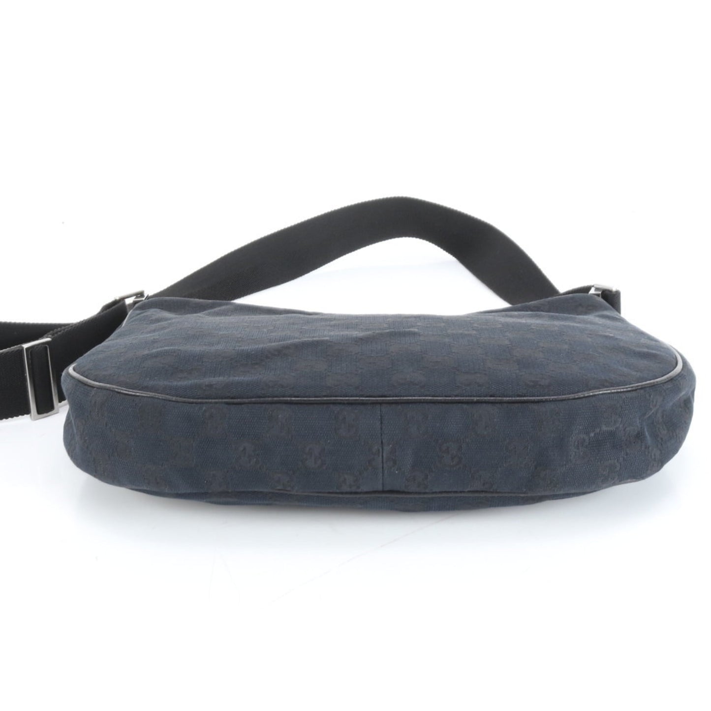 Gucci Black Leather Canvas Shoulder Bag ( )