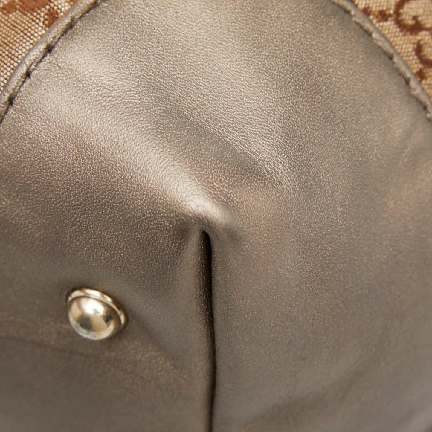 Gucci Brown Canvas Leather Shoulder Bag ( )