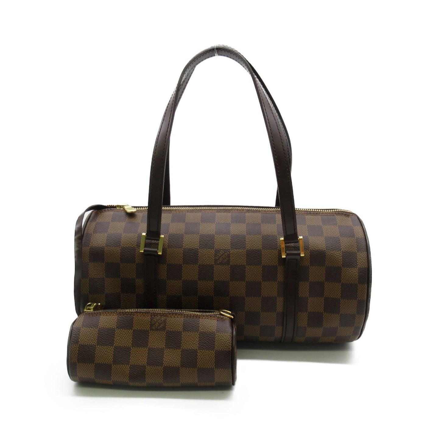 LOUIS VUITTON Papillon 30 Shoulder Bag Brown Ebene Damier PVC coated canvas