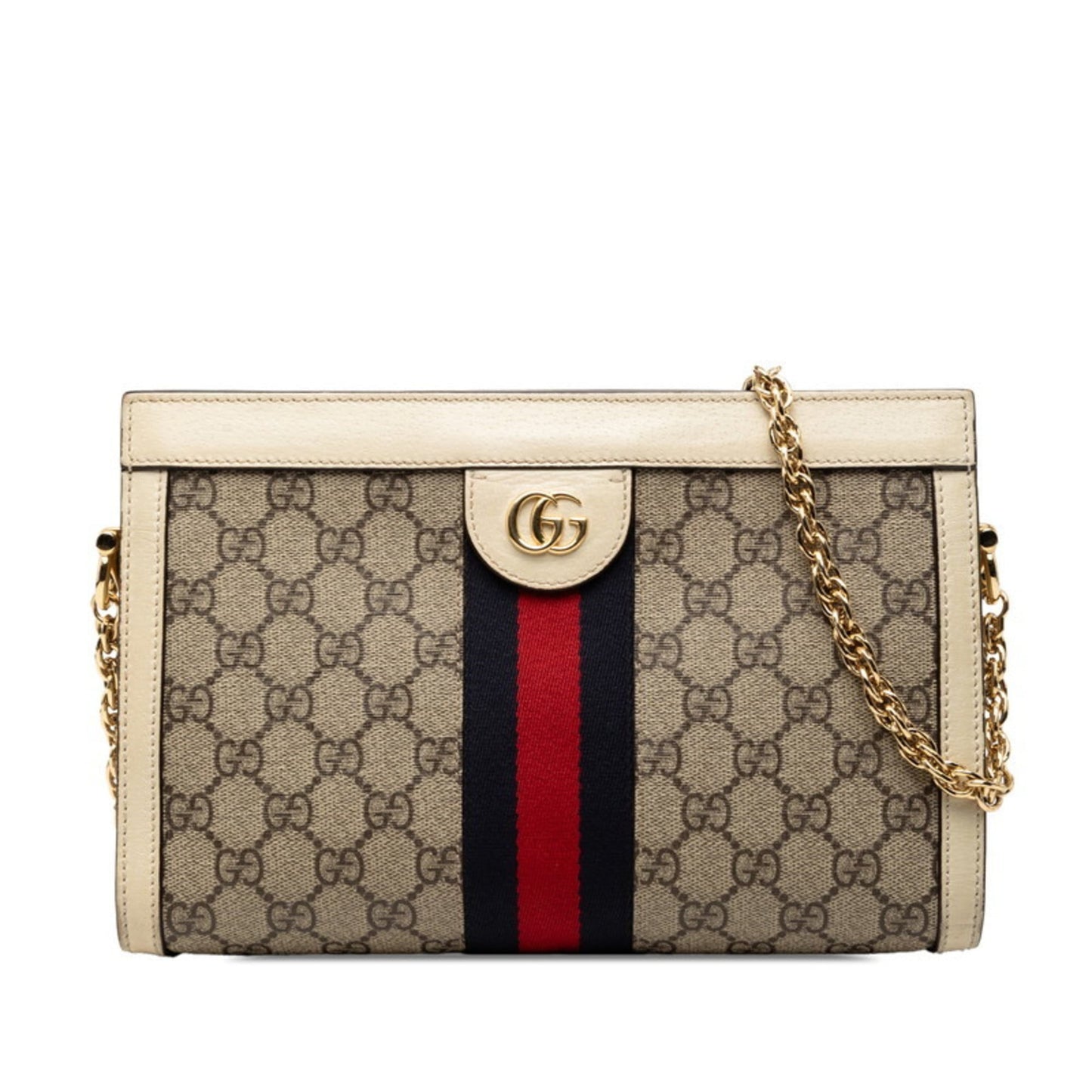 Gucci Beige Ivory Pvc Leather Shoulder Bag ( )