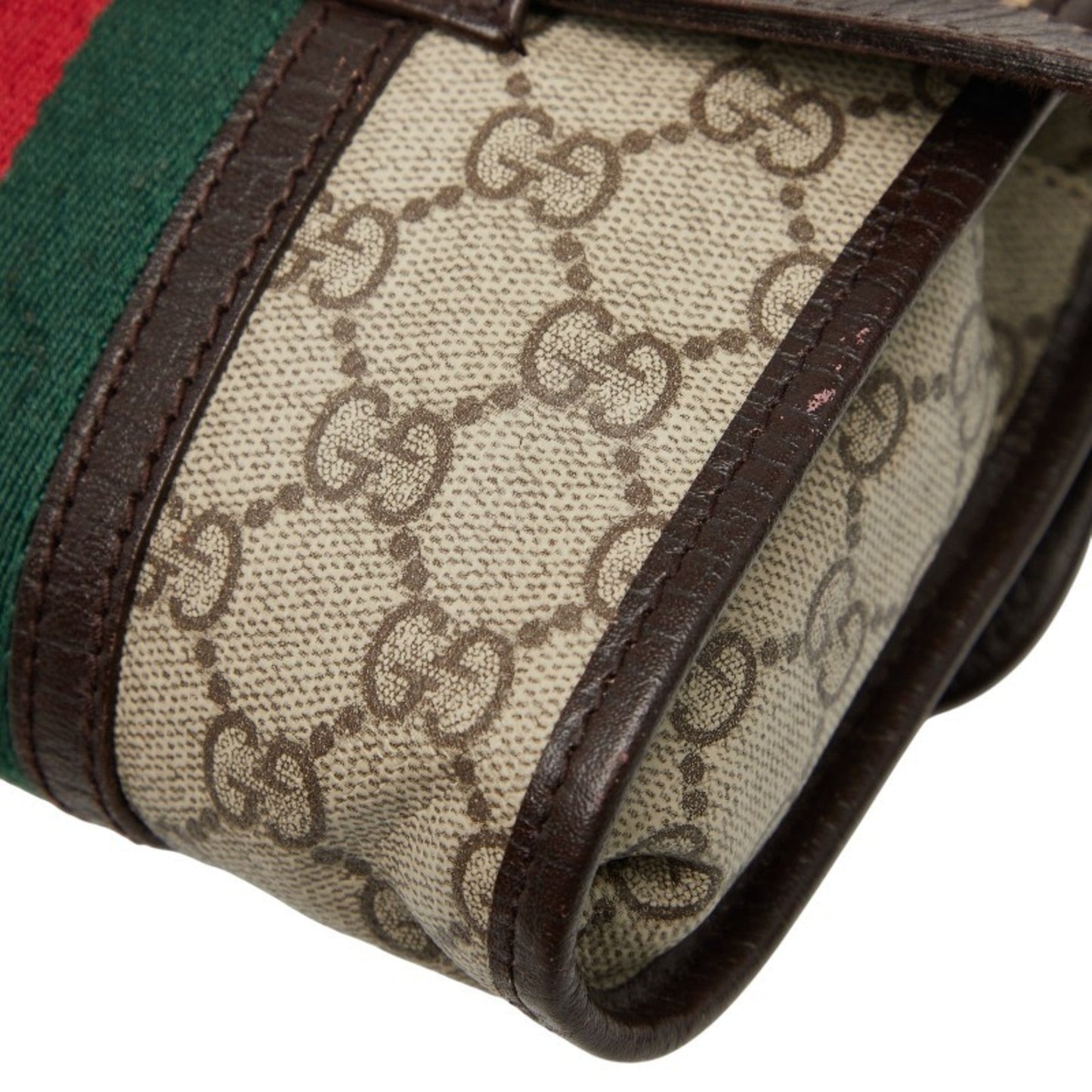 Gucci Sherry Line Beige Multi-Color Pvc Leather Sling Bag ( )