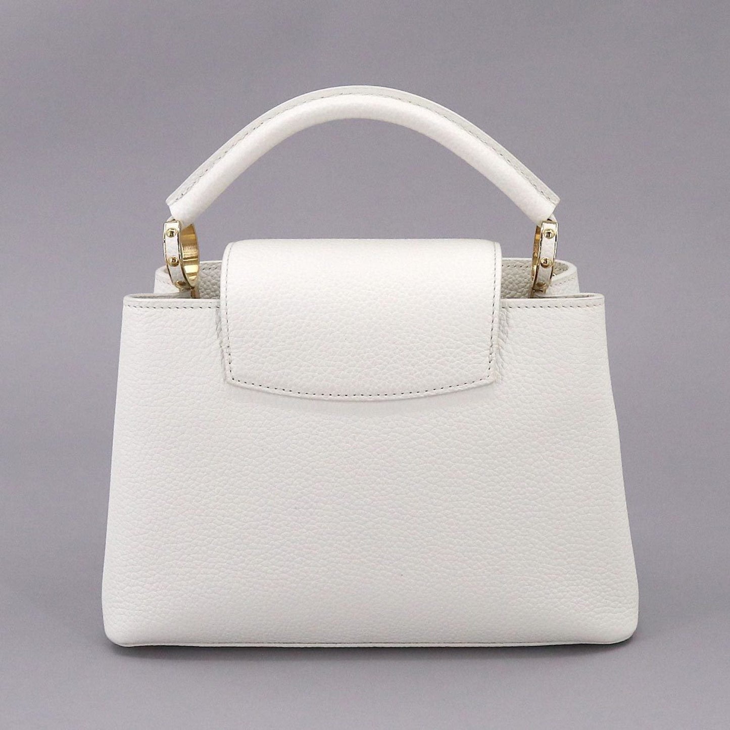 LOUIS VUITTON Capucines BB 2way Hand Shoulder Bag Taurillon Leather Snow White M55832 RFID