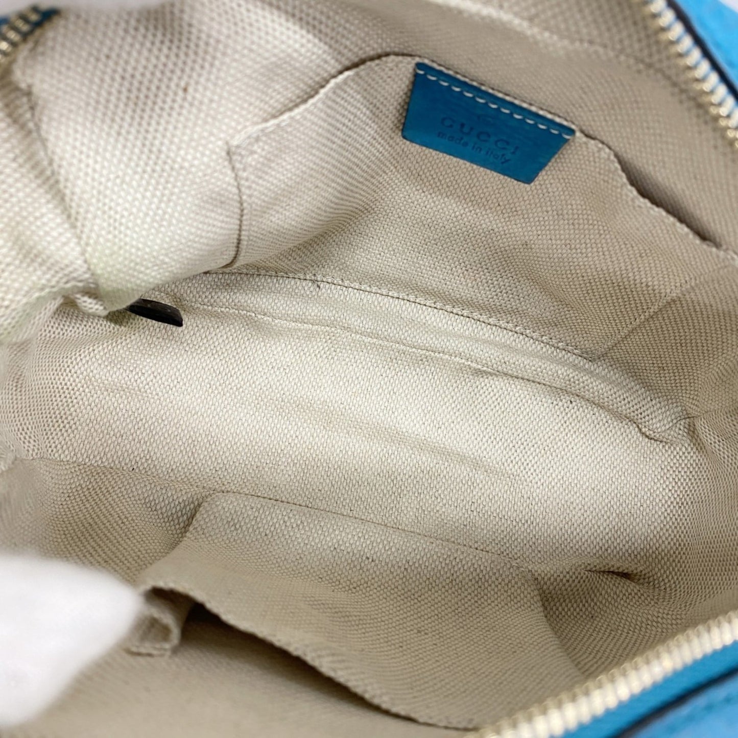 Gucci Blue Leather Shoulder Bag ( )