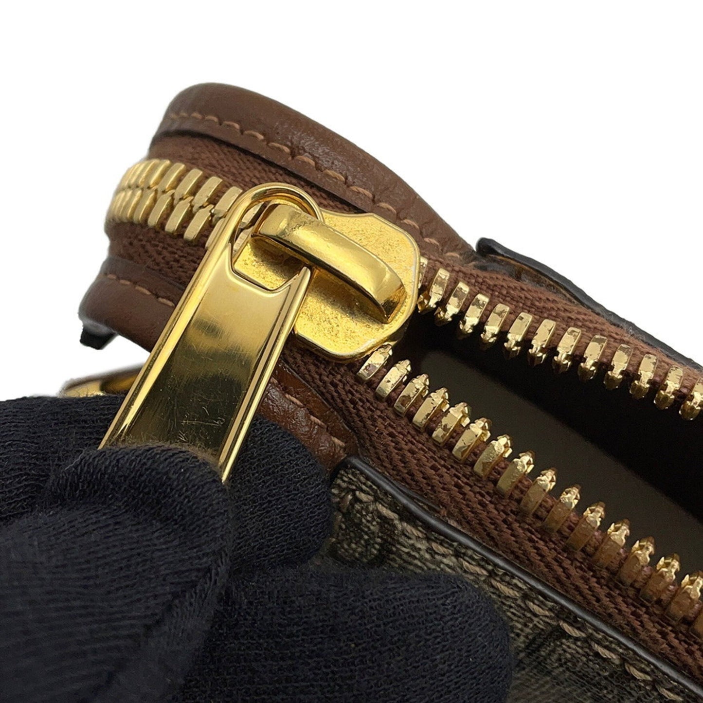 Gucci Beige Brown Gg Supreme Leather Messenger Bag Shoulder Bag ( )