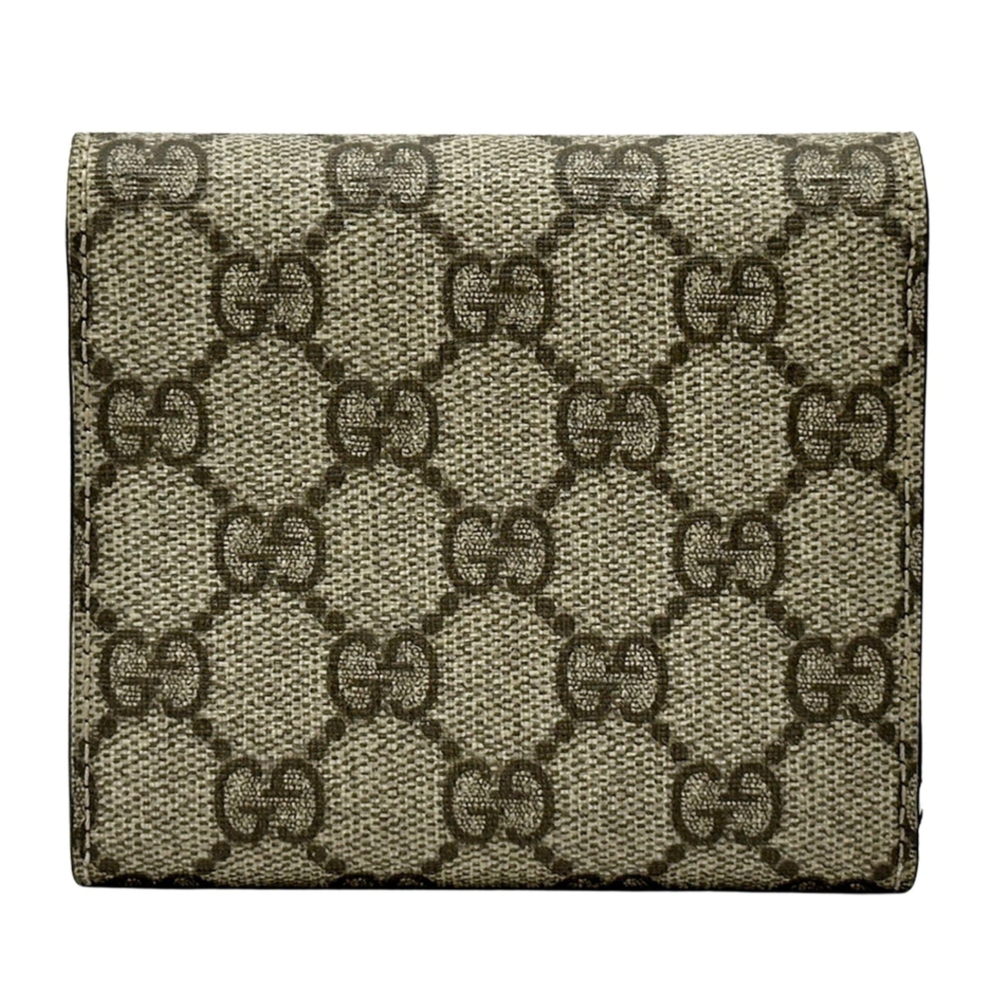 Gucci Brown Red Color Gg Supreme Wallet (Tri-Fold) ( )