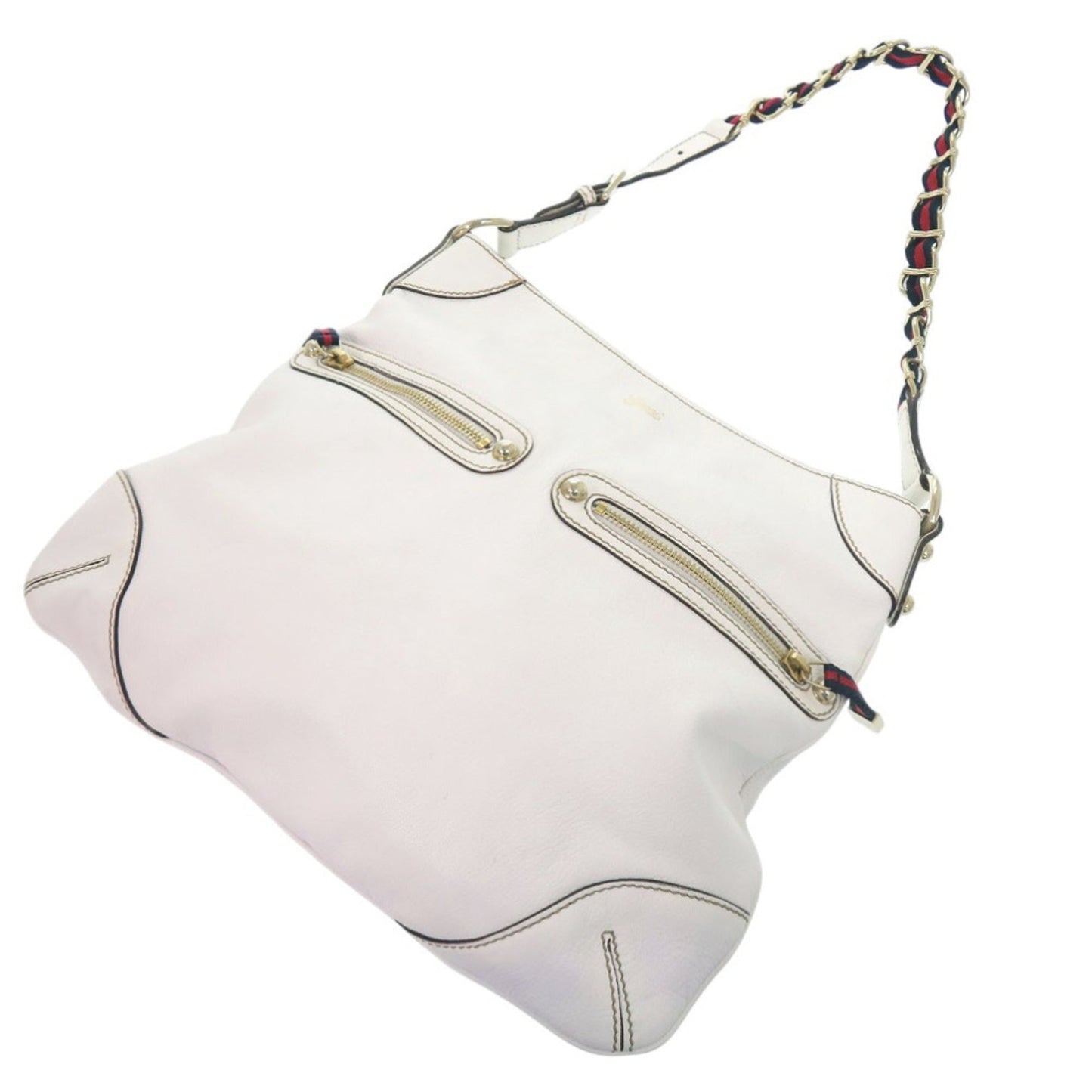 Gucci White Leather Shoulder Bag ( )