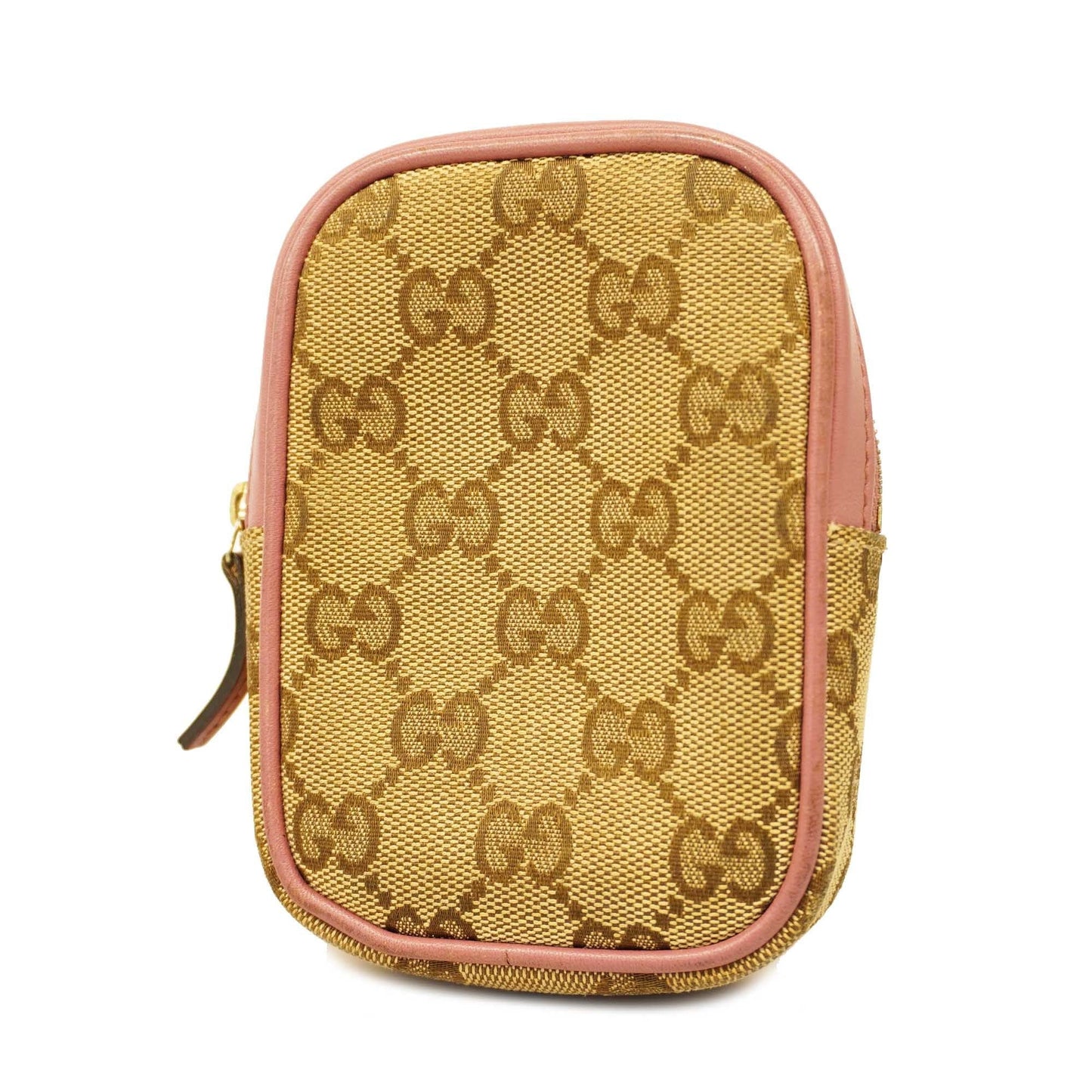 GUCCI Auth  Pouch 548393 Women's GG Canvas,Leather Beige,Pink