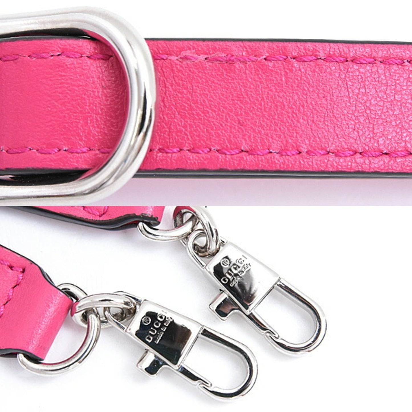 Gucci Pink Nylon Leather Shoulder Bag ( )