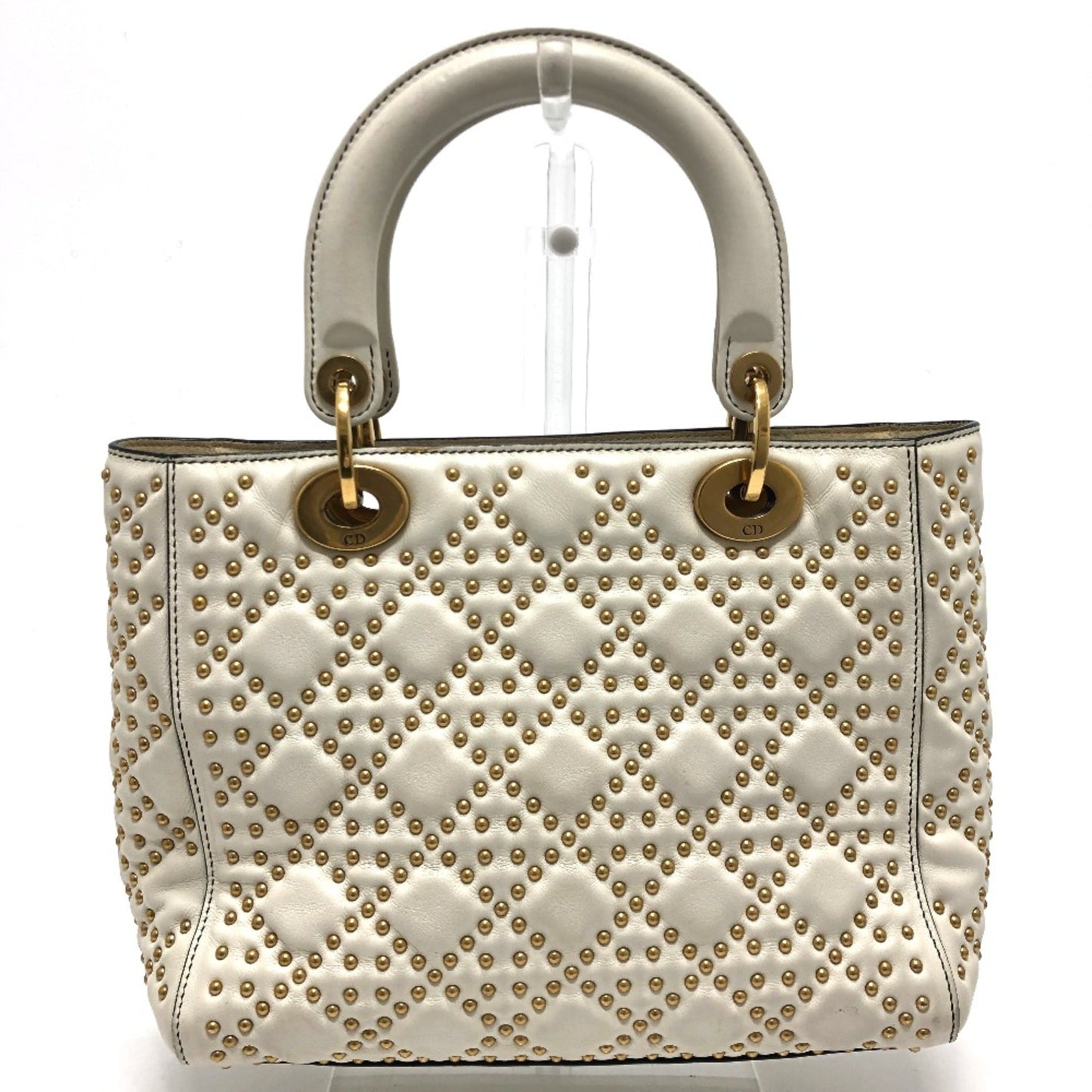 Christian Dior White Leather Handbag ()