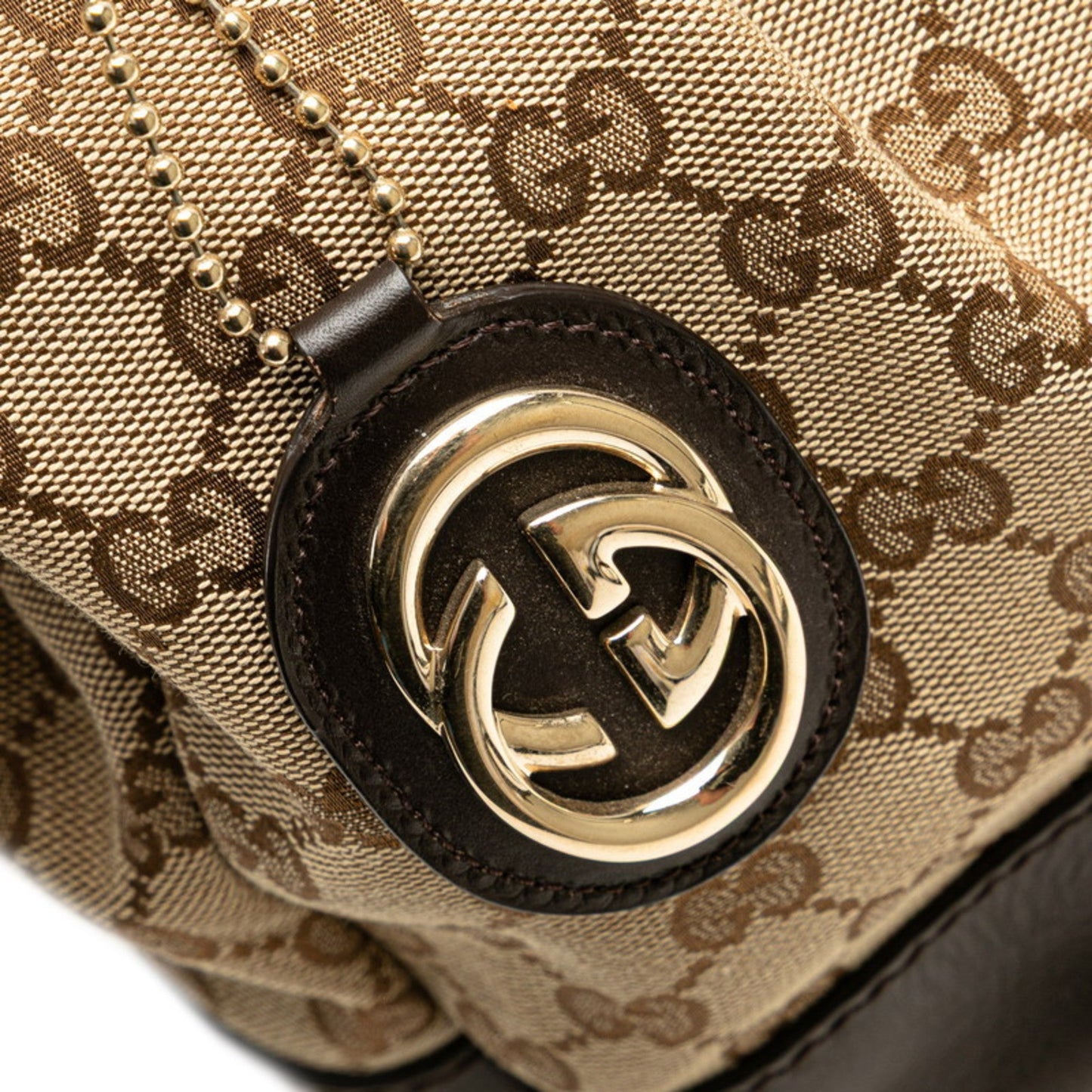 Gucci Gg Canvas Beige Brown Gg Canvas Shoulder Bag Tote Bag ( )
