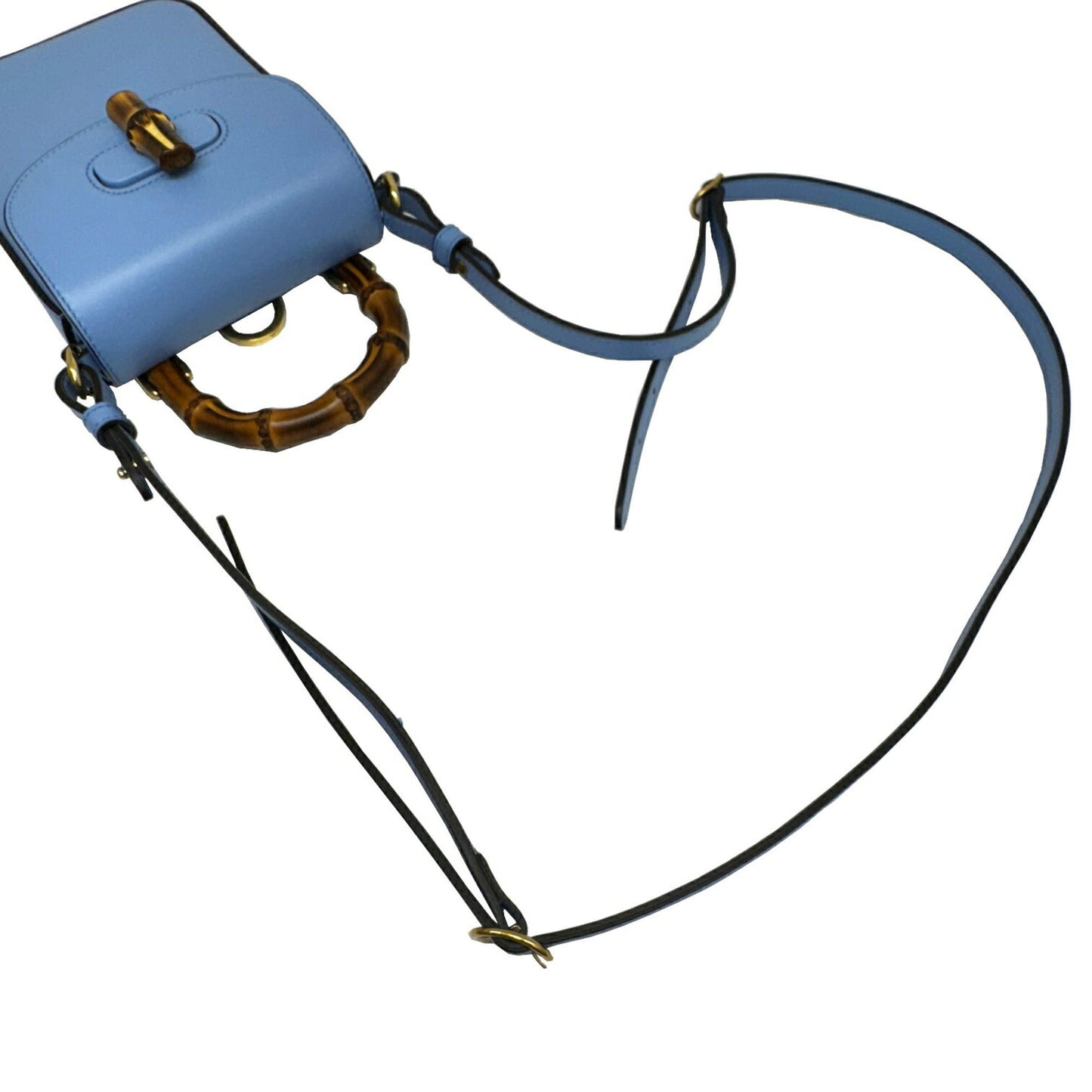 Gucci Light Blue Leather Handbag Shoulder Bag ( )