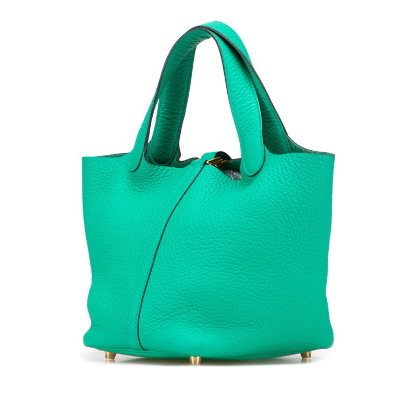 Hermes Picotin Green Taurillon Clemence Leather Handbag ( )