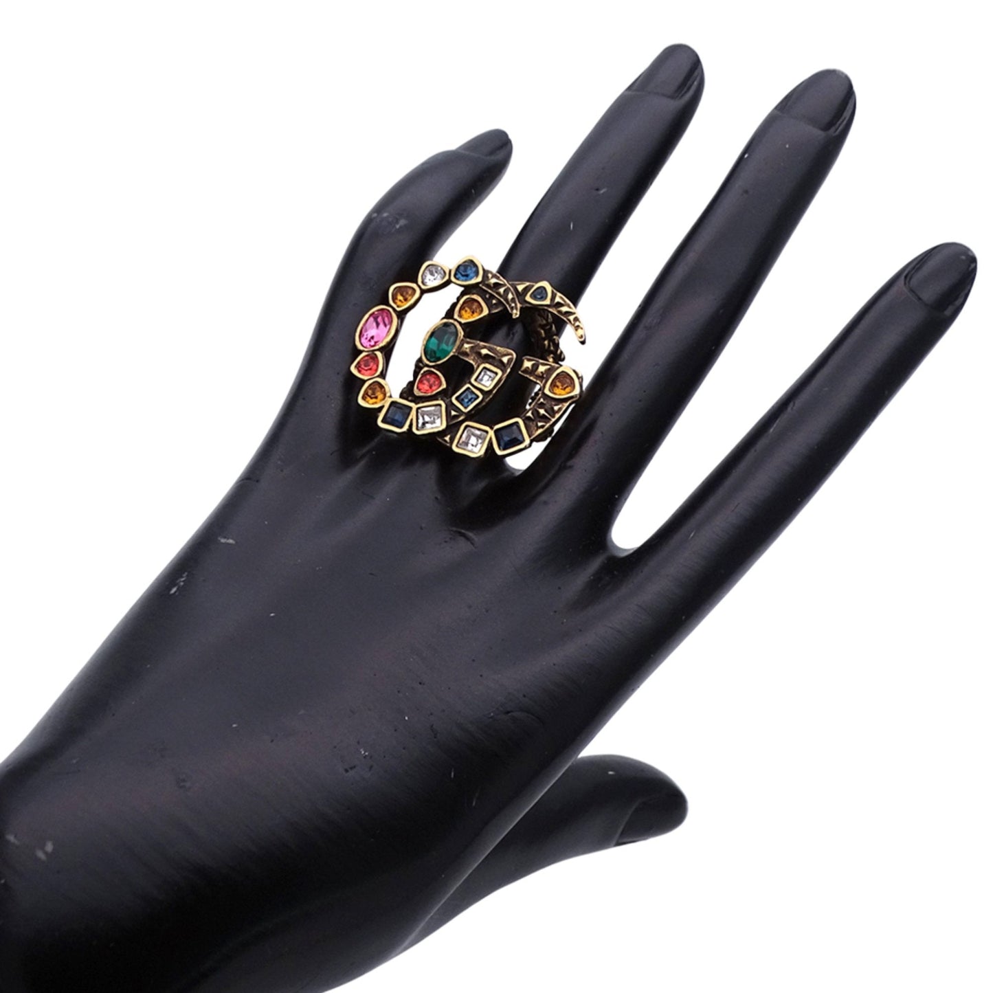 Gucci Gold Multi-Color Metal Band Ring ( )