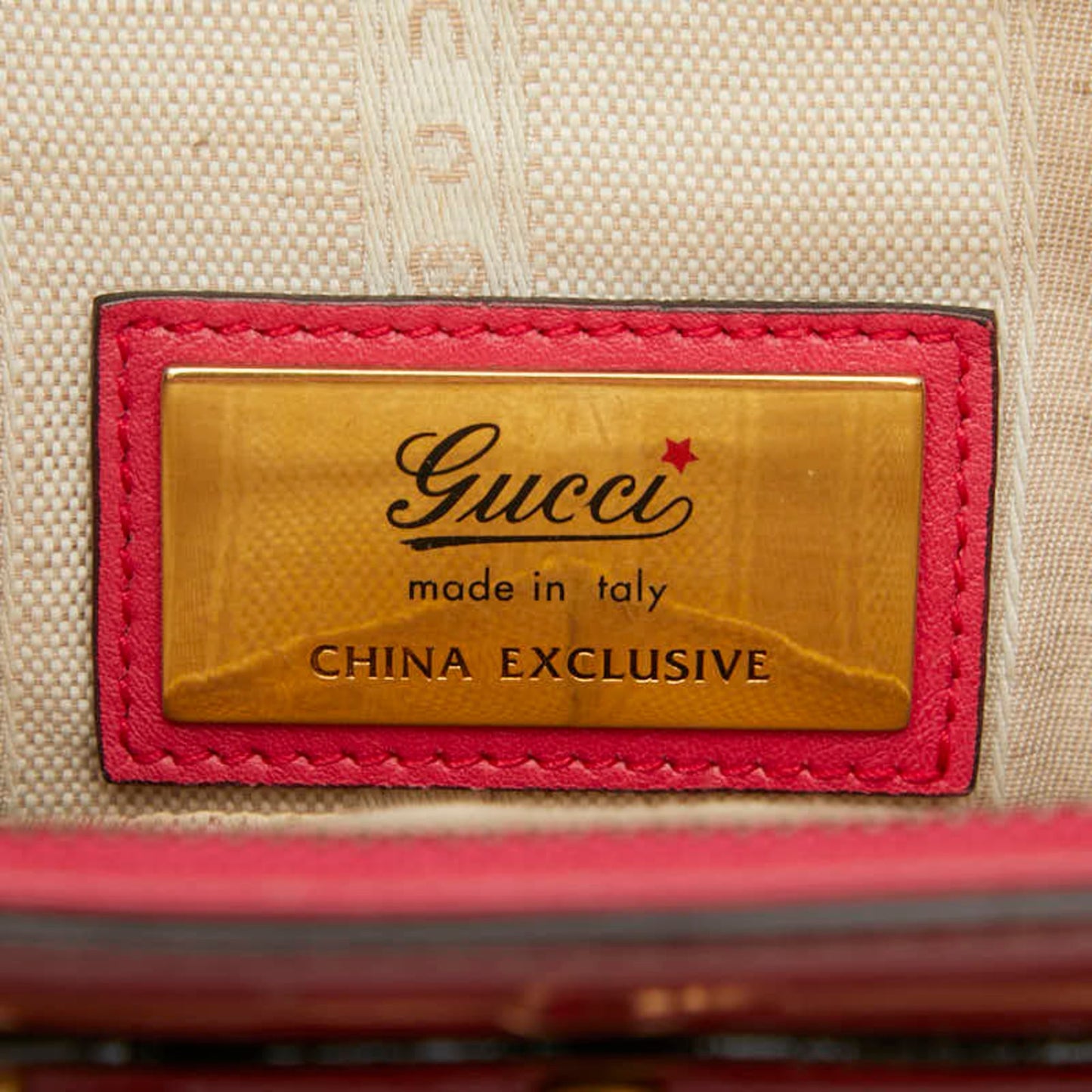 Gucci Red Color Patent Leather Handbag Shoulder Bag ( )