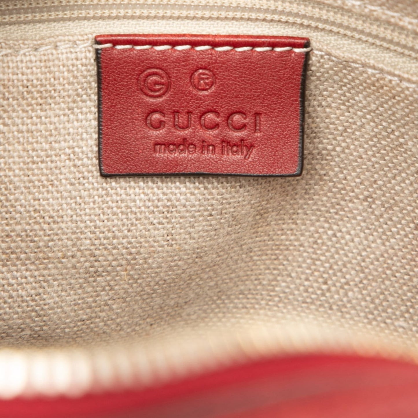 Gucci Microguccissima Red Color Leather Handbag Shoulder Bag ( )