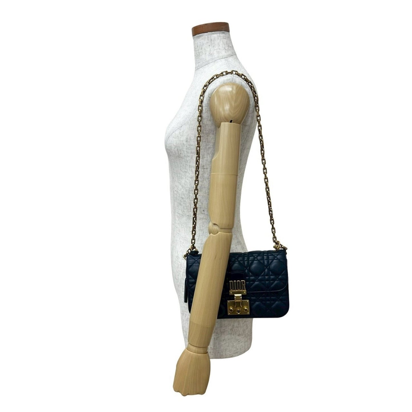 Christian Dior Blue Leather Shoulder Bag ()