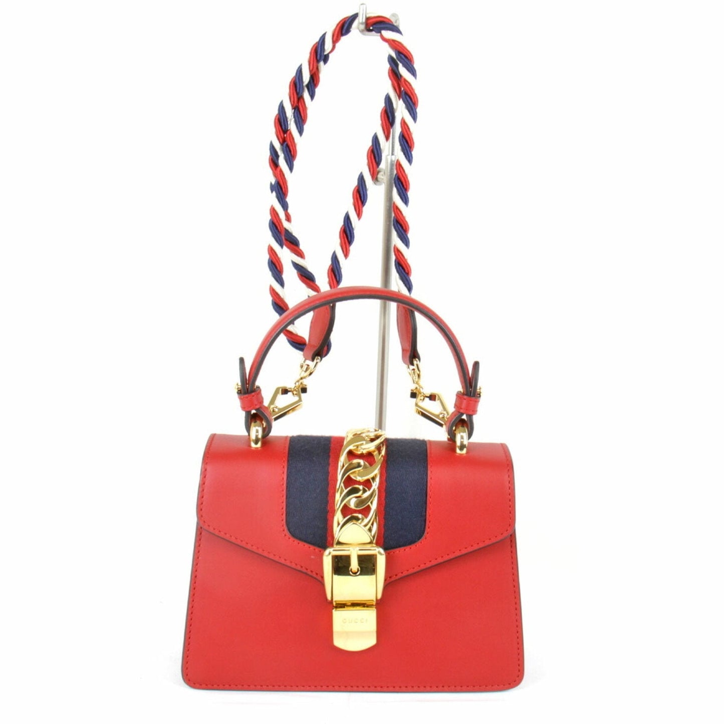 Gucci Red Color Leather Shoulder Bag ( )