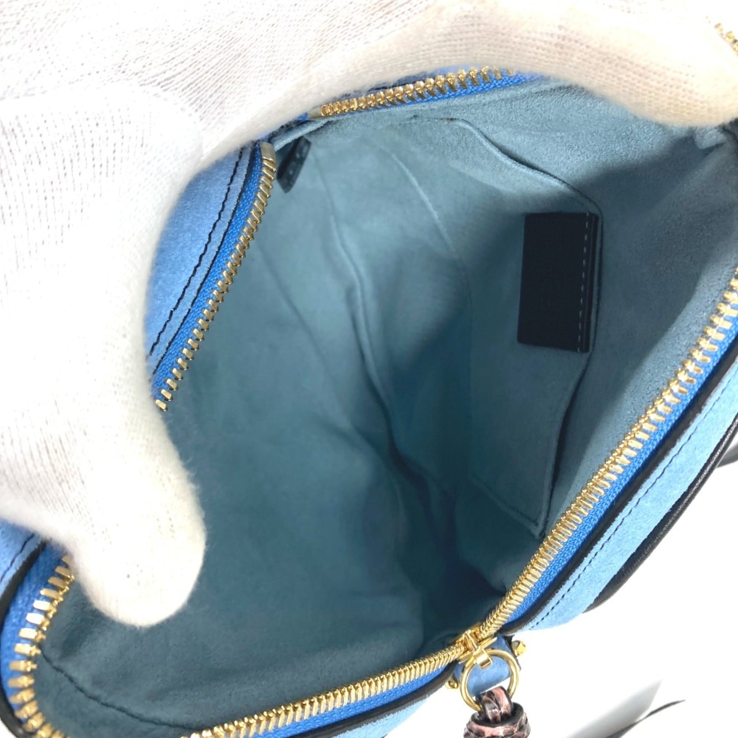 Gucci Blue Leather Shoulder Bag ( )