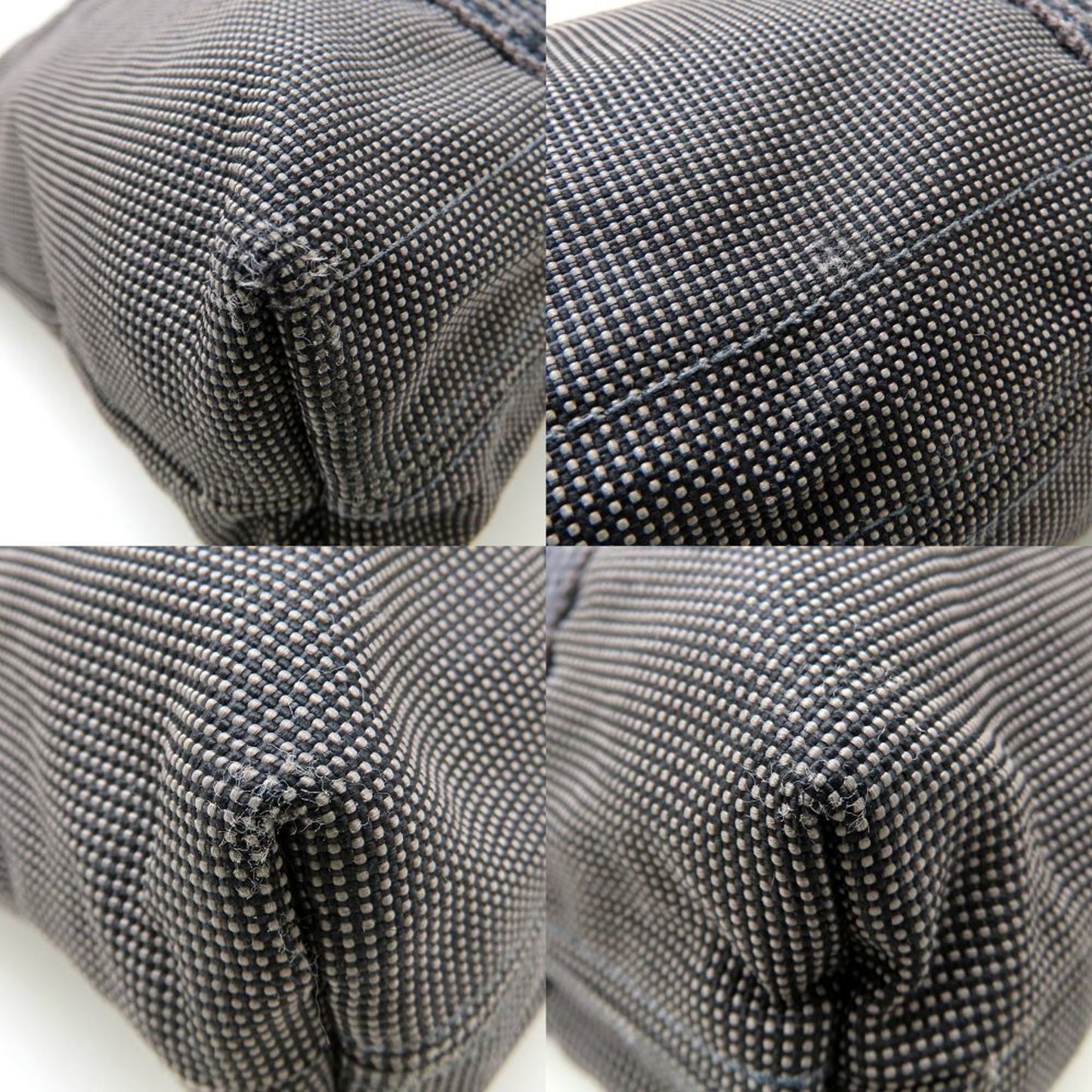 Hermes Gray Nylon Canvas Tote Bag ( )