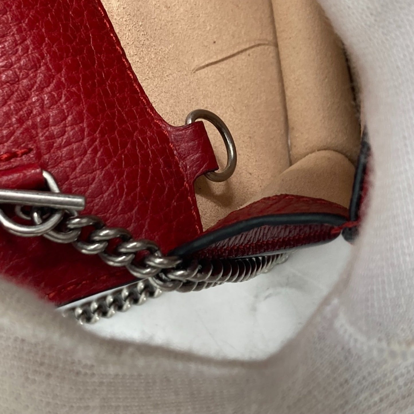 Gucci Red Leather Shoulder Bag ( )