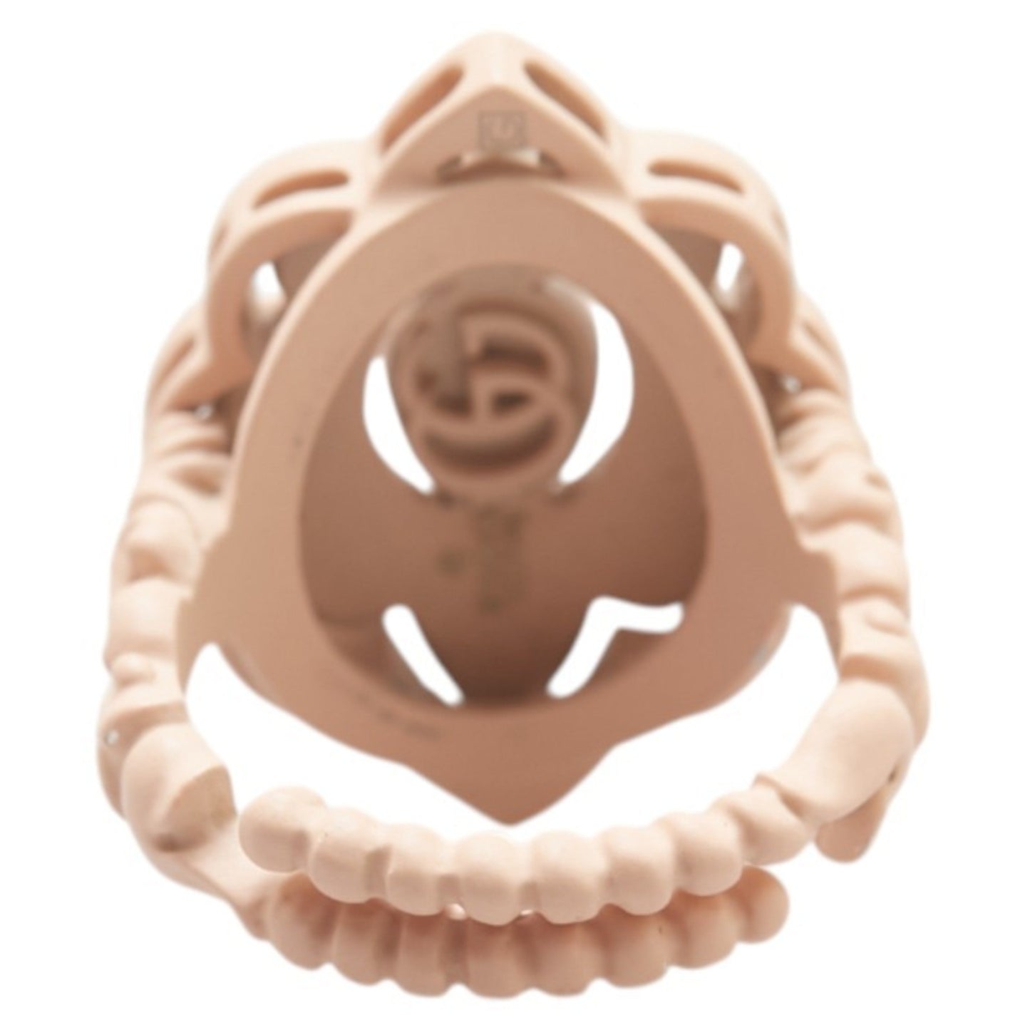 Gucci Pink Artificial Pearl Plastic Band Ring ( )
