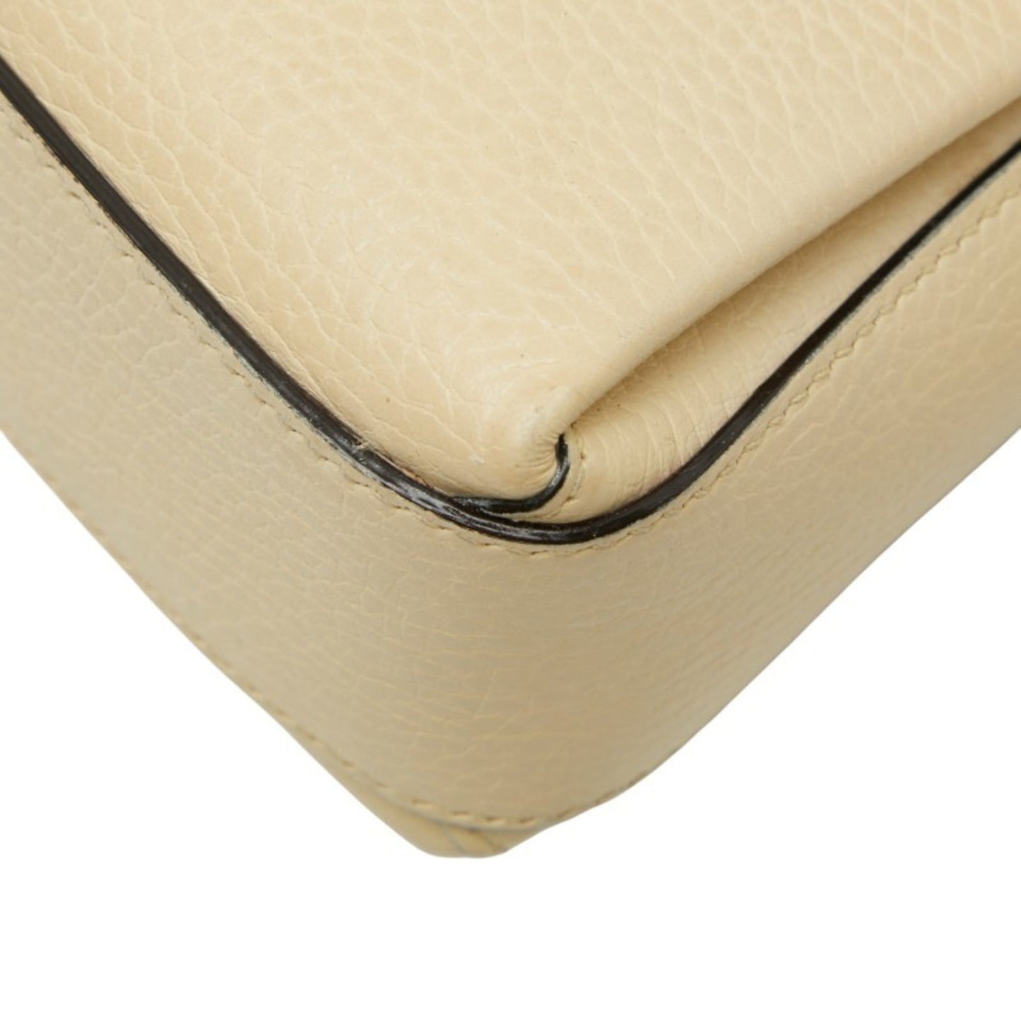 Gucci Beige Ivory Leather Shoulder Bag ( )