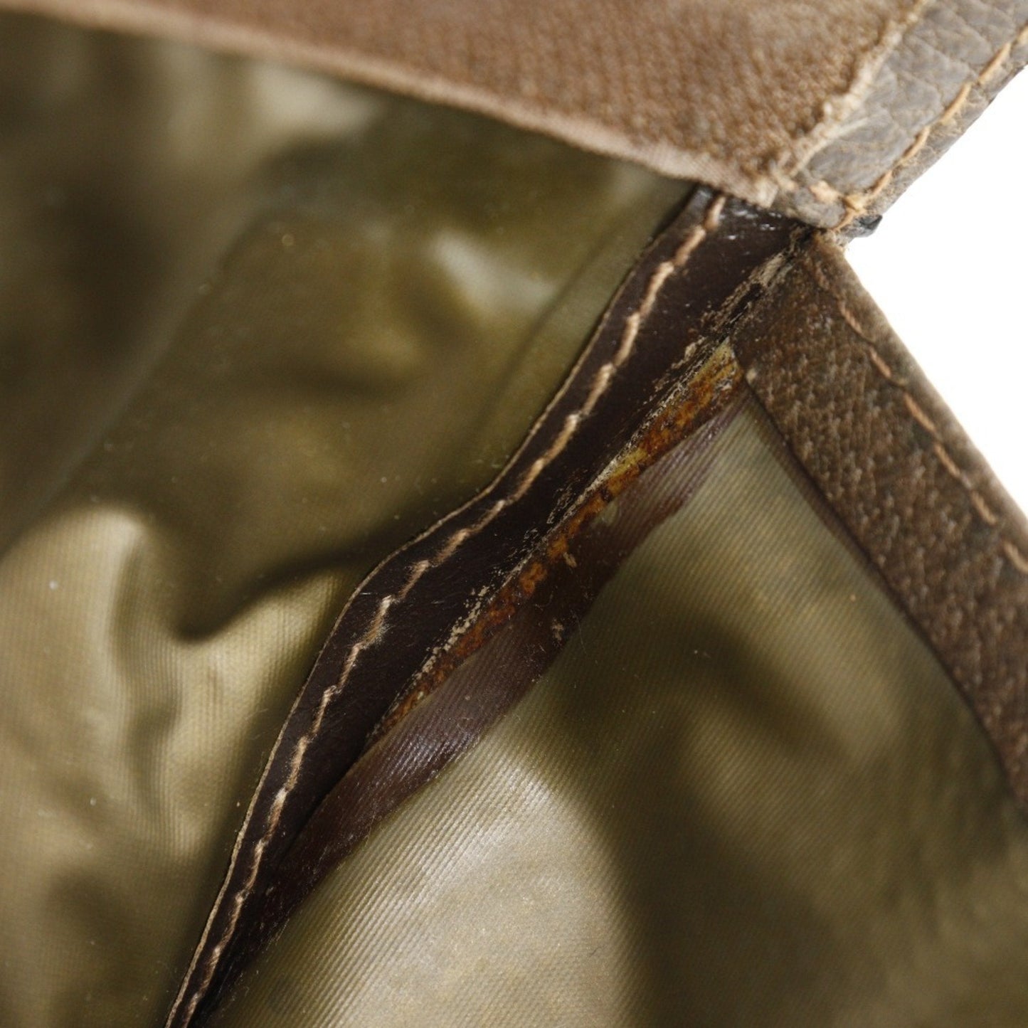 Gucci Brown Gg Plus Leather Clutch Bag Pouch ( )