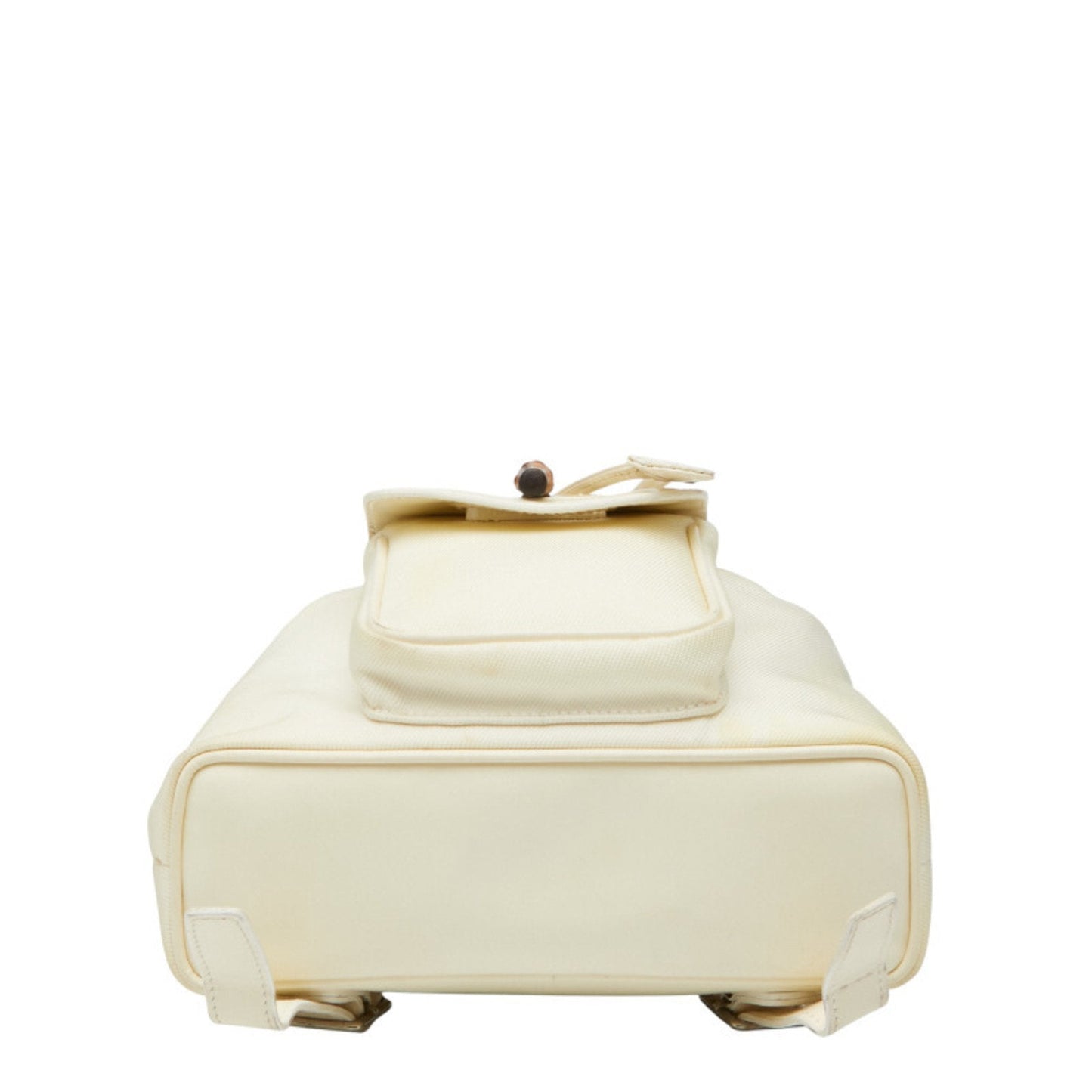 Gucci White Nylon Leather Backpack ( )