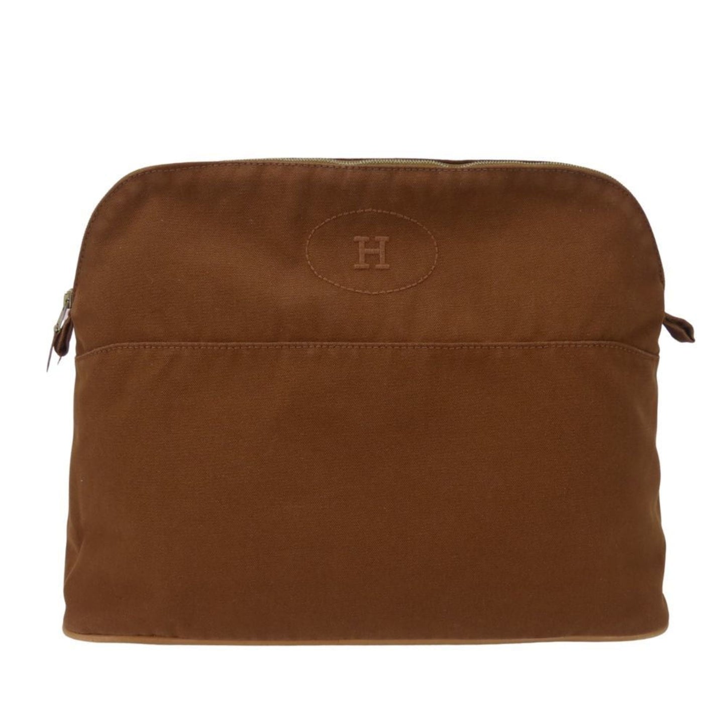 Hermes Kara Brown Cotton Pouch ( )