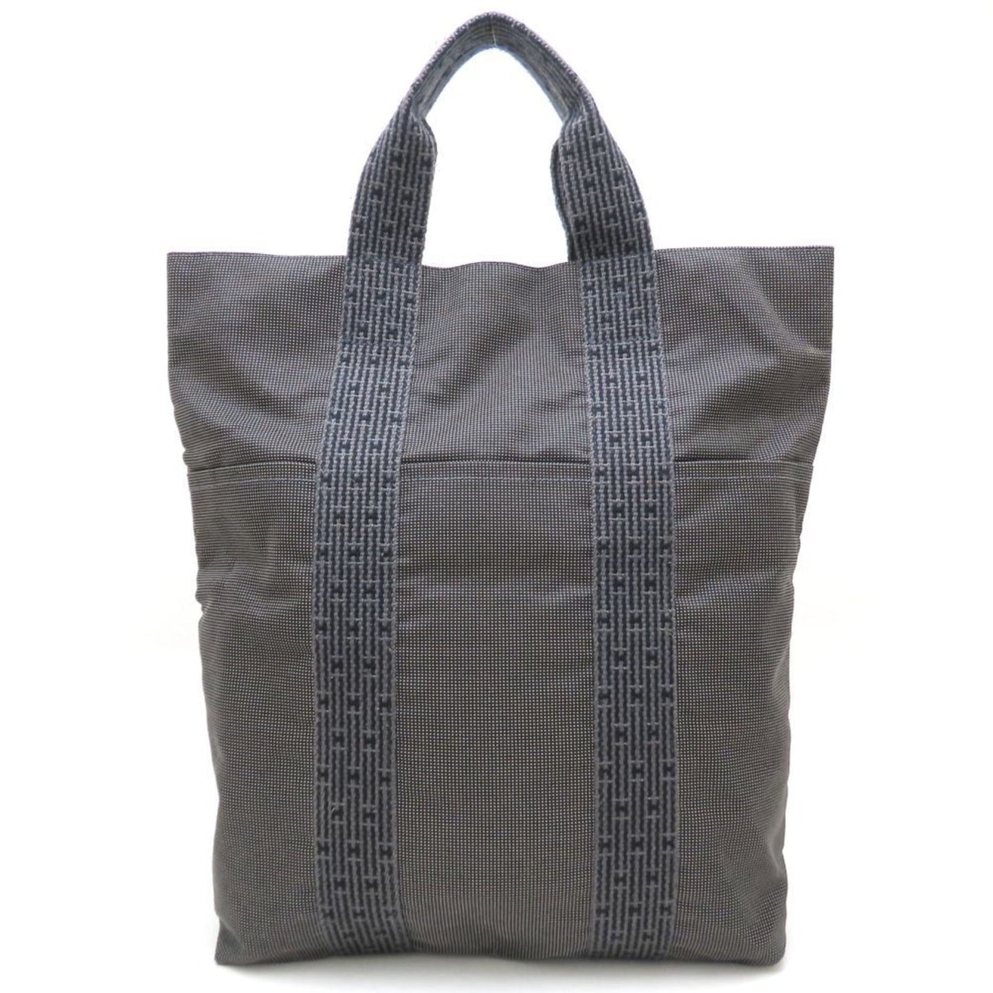 Hermes Gray Nylon Canvas Tote Bag ( )