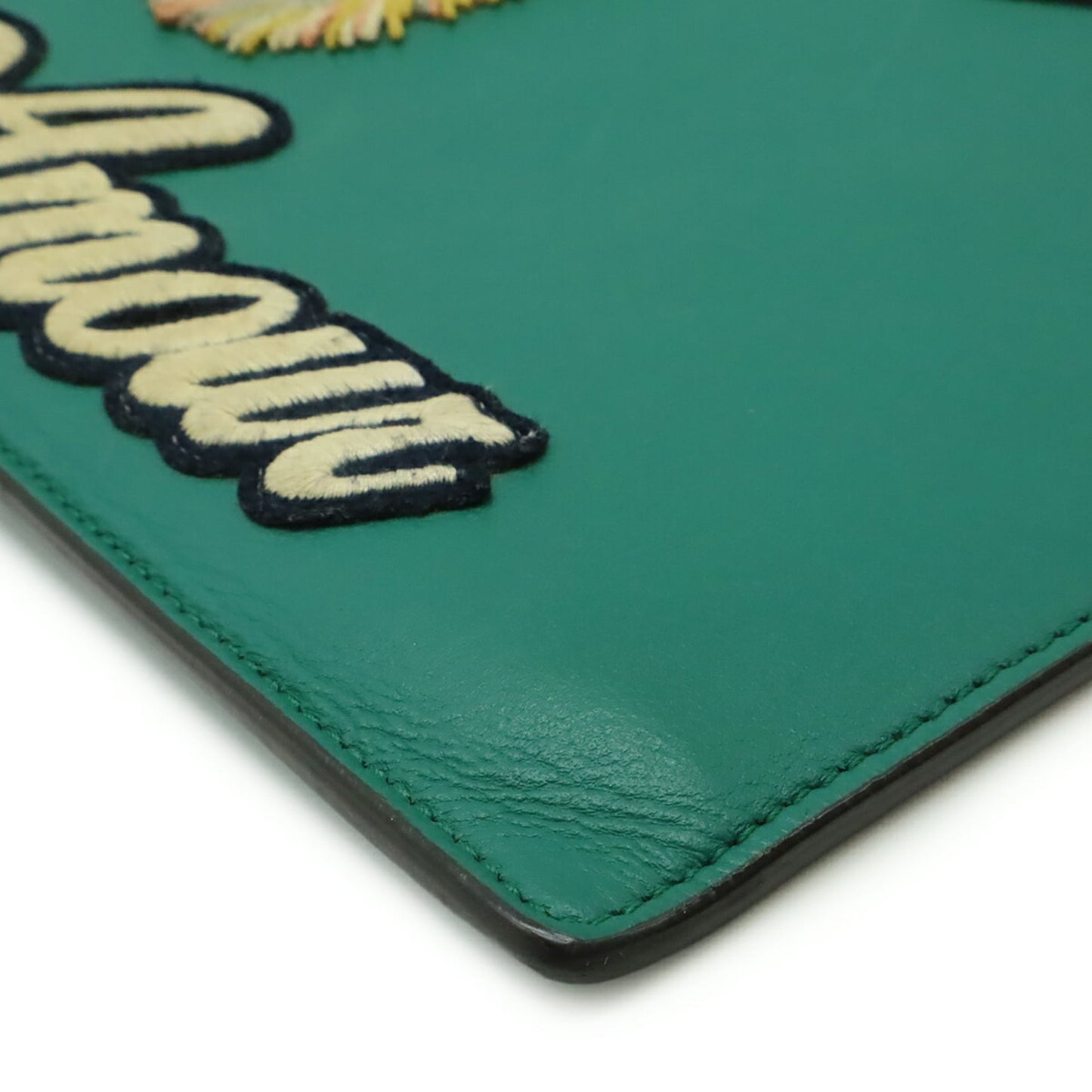 Gucci Green Leather Clutch Bag ( )