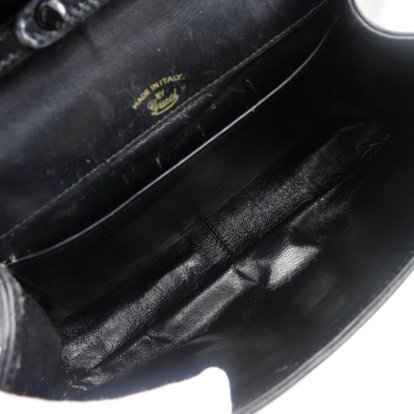 Gucci Sherry Line Black Leather Shoulder Bag ( )