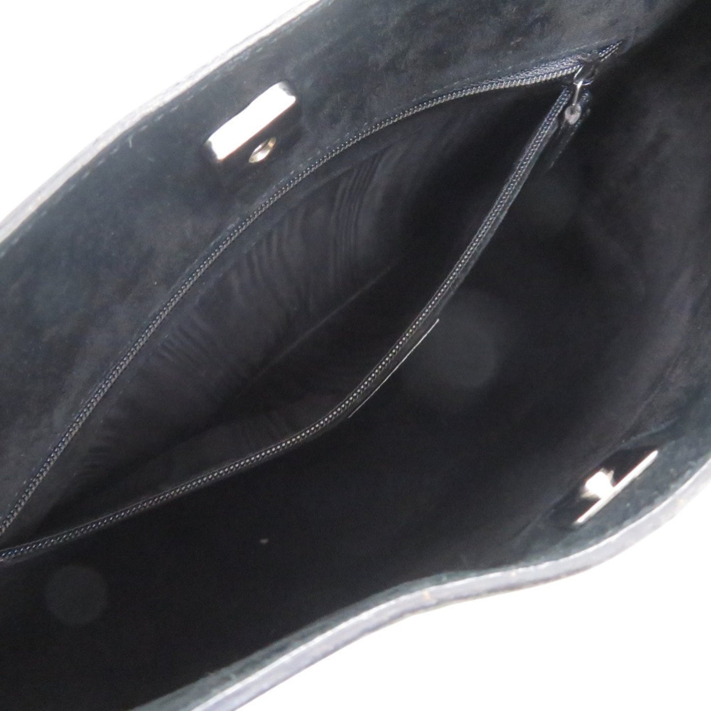 Gucci Black Suede Plastic Leather Shoulder Bag ( )