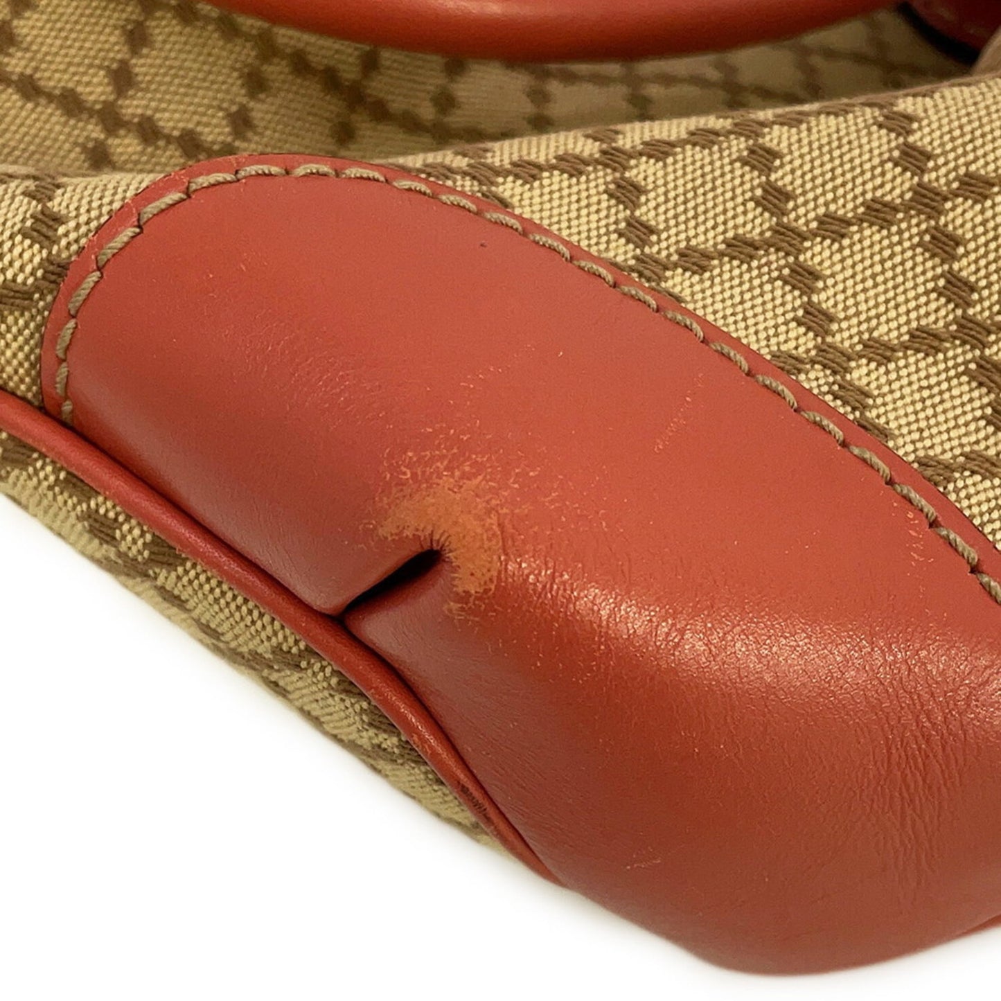 Gucci Diamante Pink Beige Canvas Leather Handbag Shoulder Bag ( )
