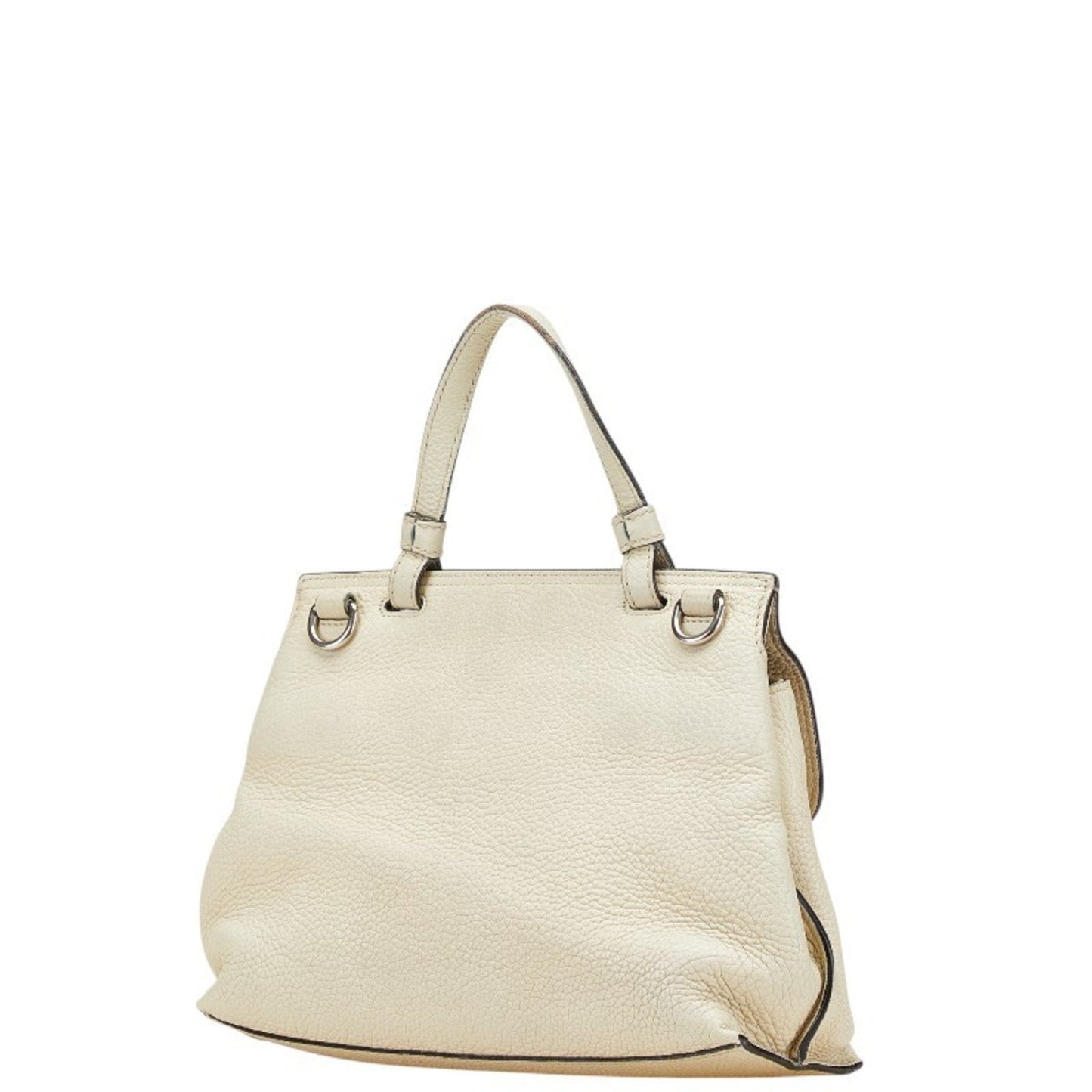 Gucci White Leather Handbag Shoulder Bag ( )