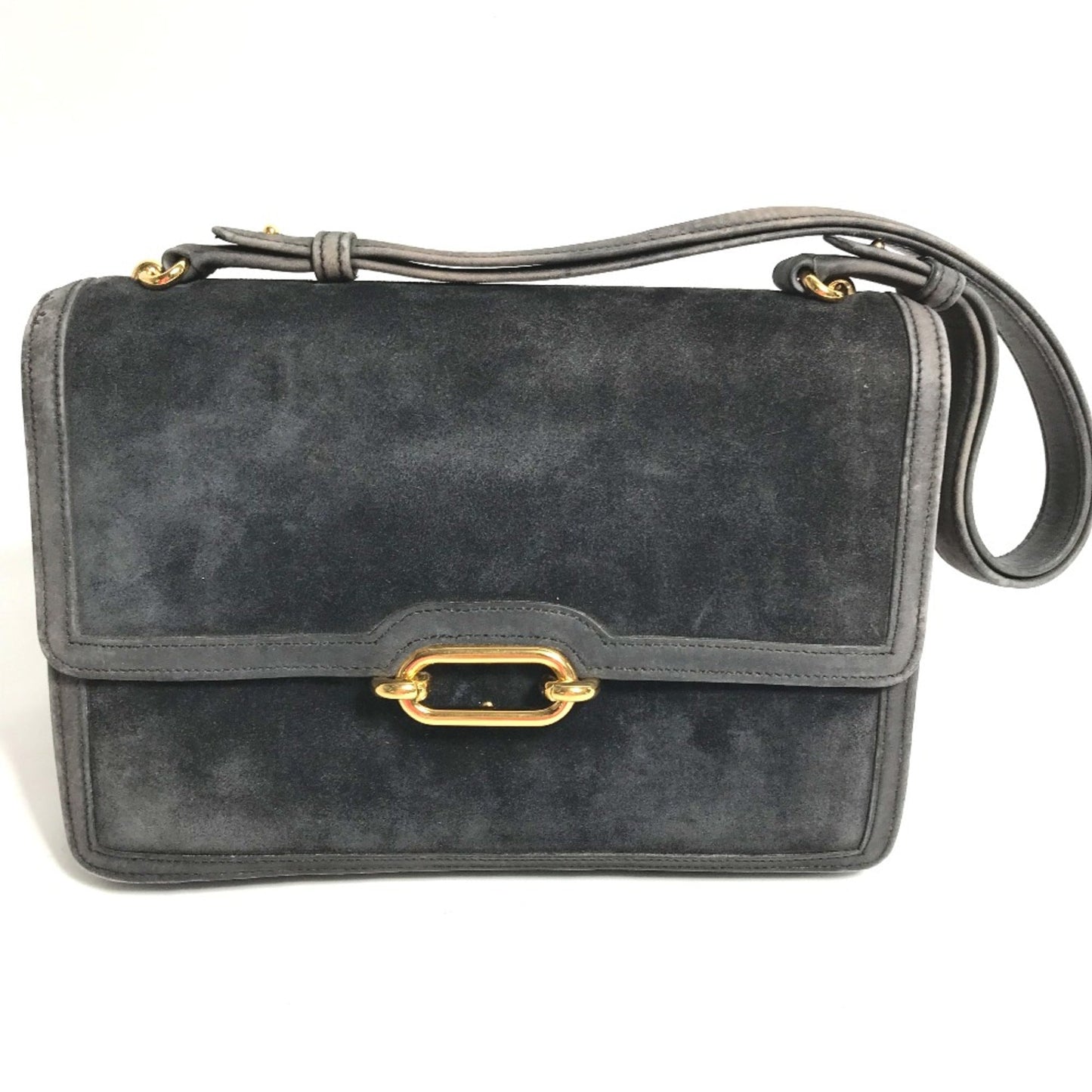 Hermes Gray Leather Shoulder Bag ( )