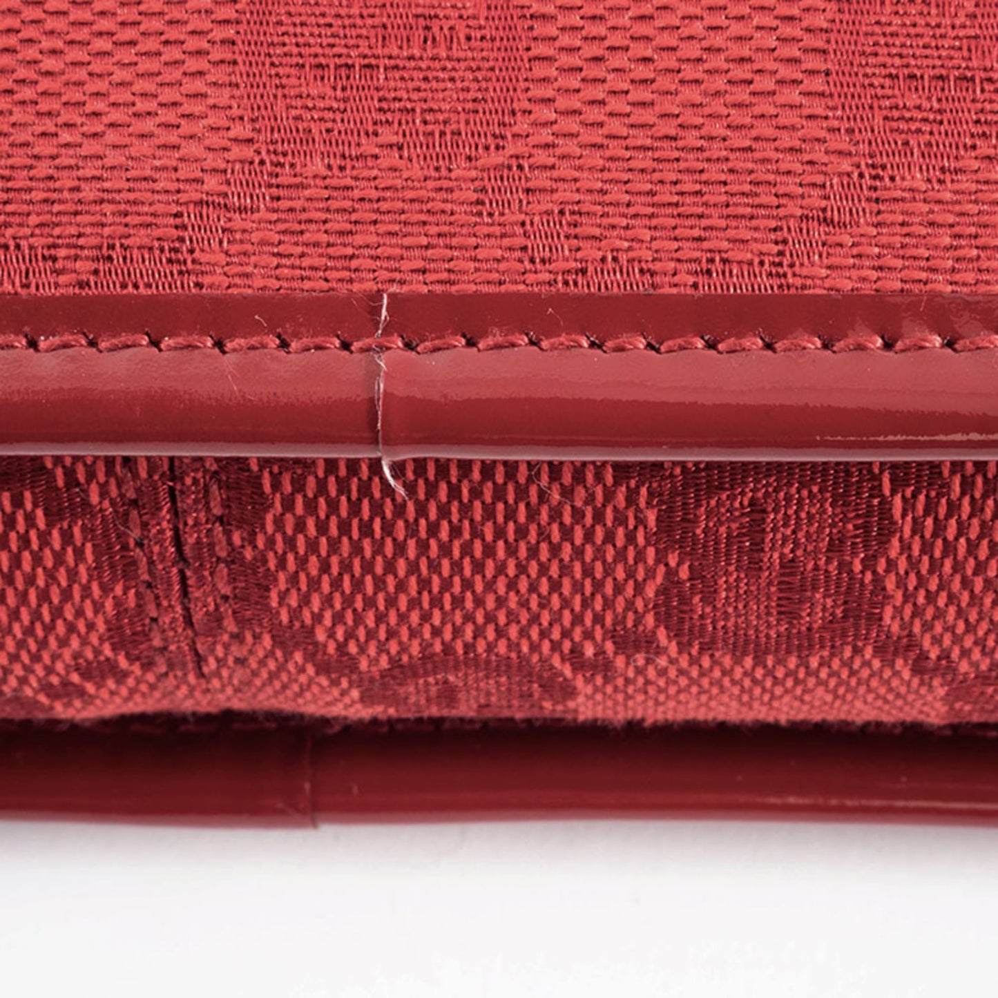 Gucci Red Color Canvas Leather Shoulder Bag ( )