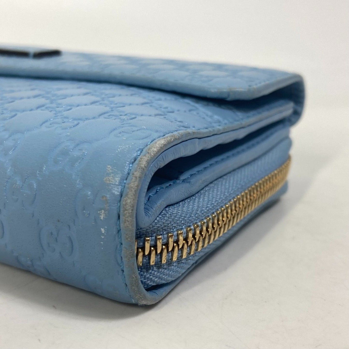Gucci Blue Leather Long Wallet (Bi-Fold) ( )
