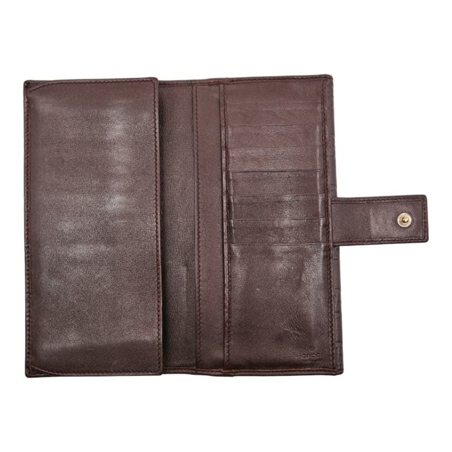 Gucci Brown Leather Long Wallet (Bi-Fold) ( )