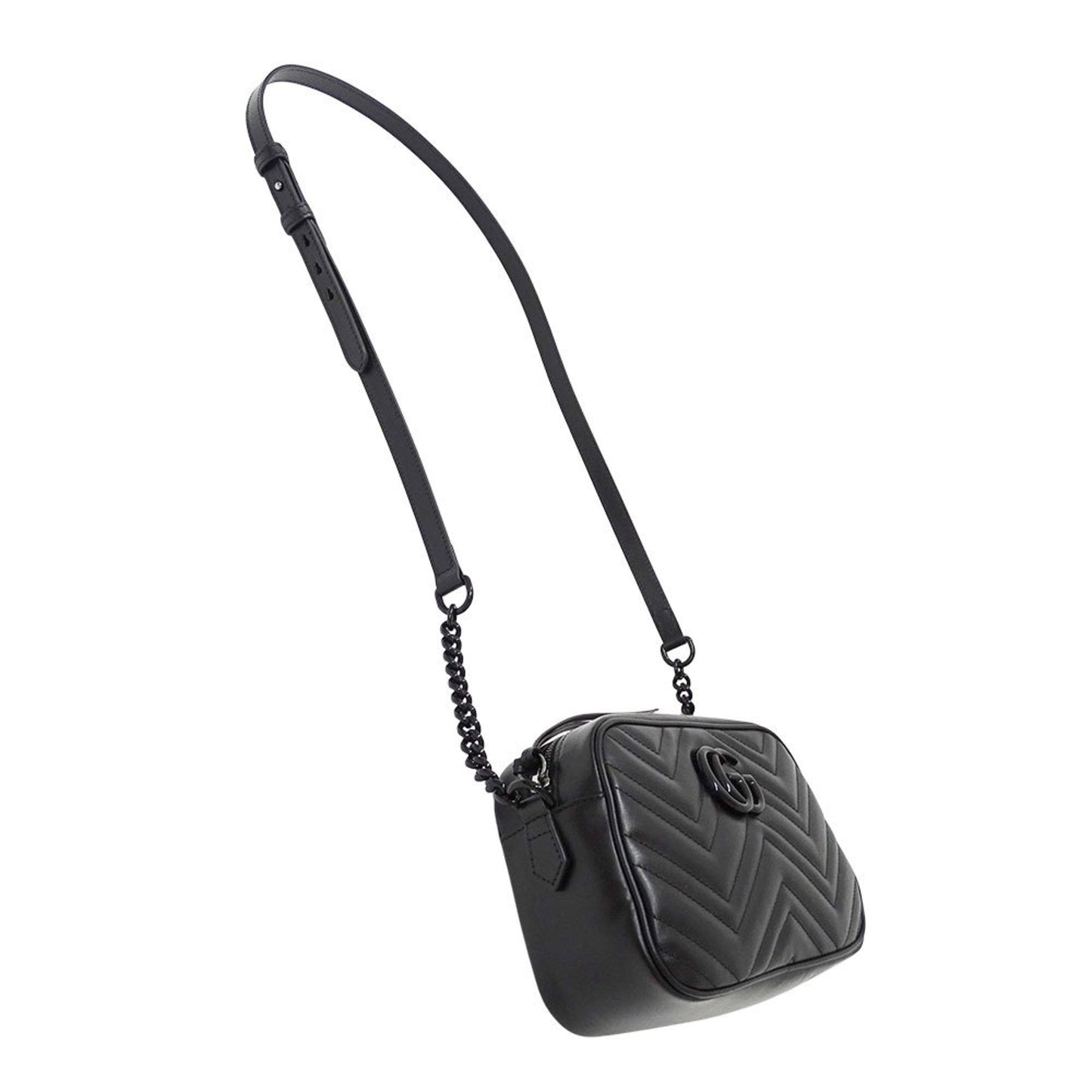 Gucci Black Leather Shoulder Bag ( )